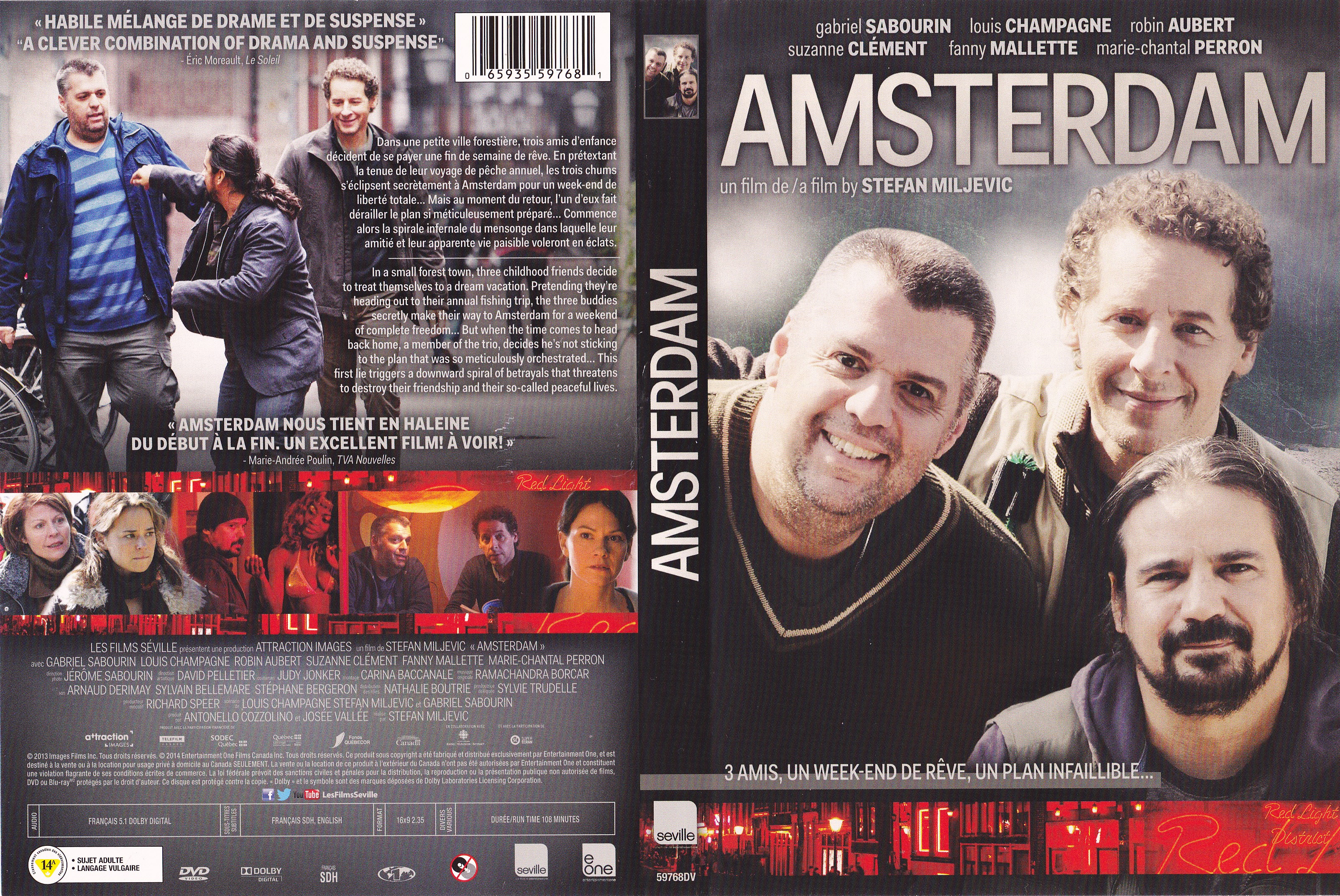 Jaquette DVD Amsterdam (Canadienne)