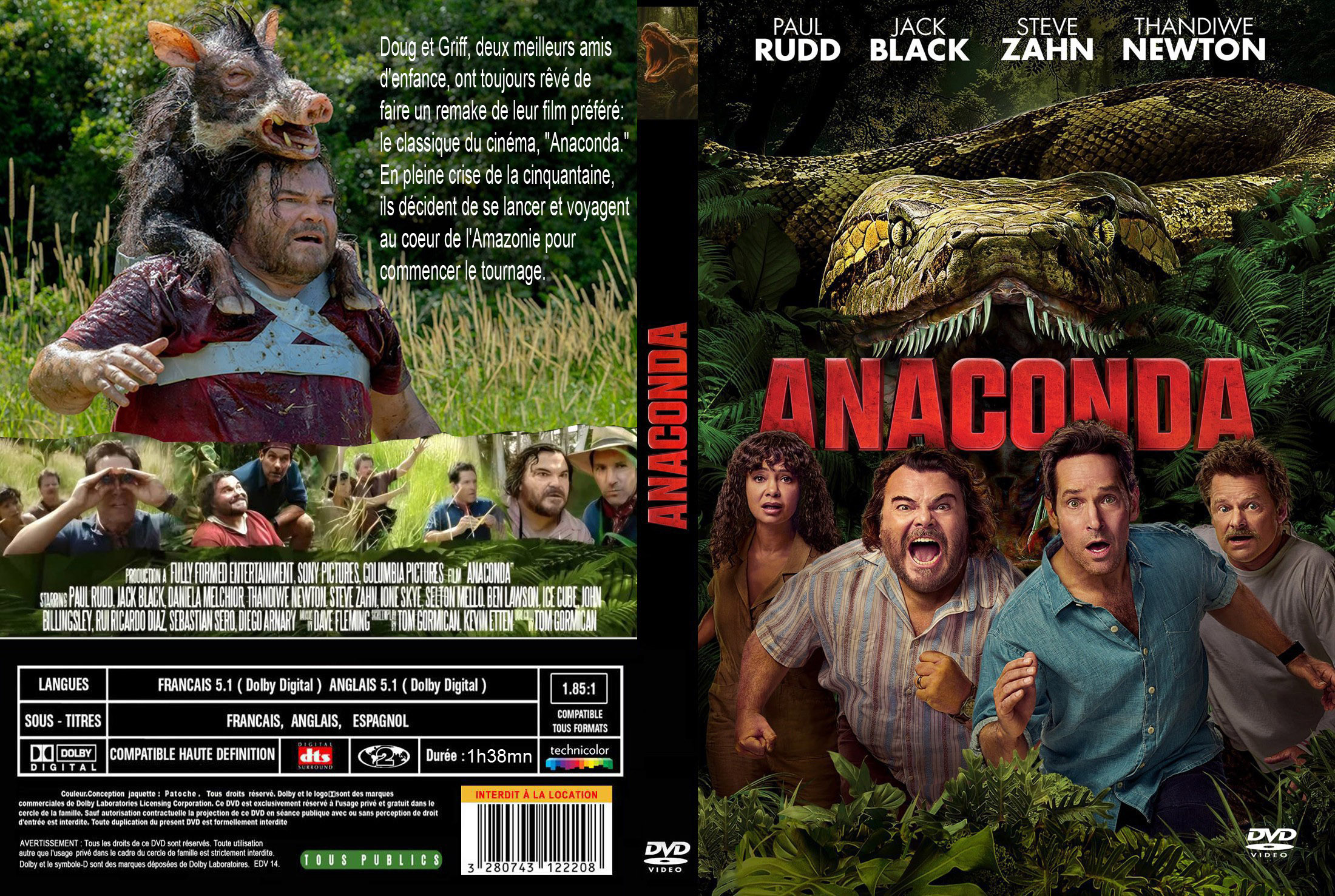 Jaquette DVD Anaconda 2025 custom