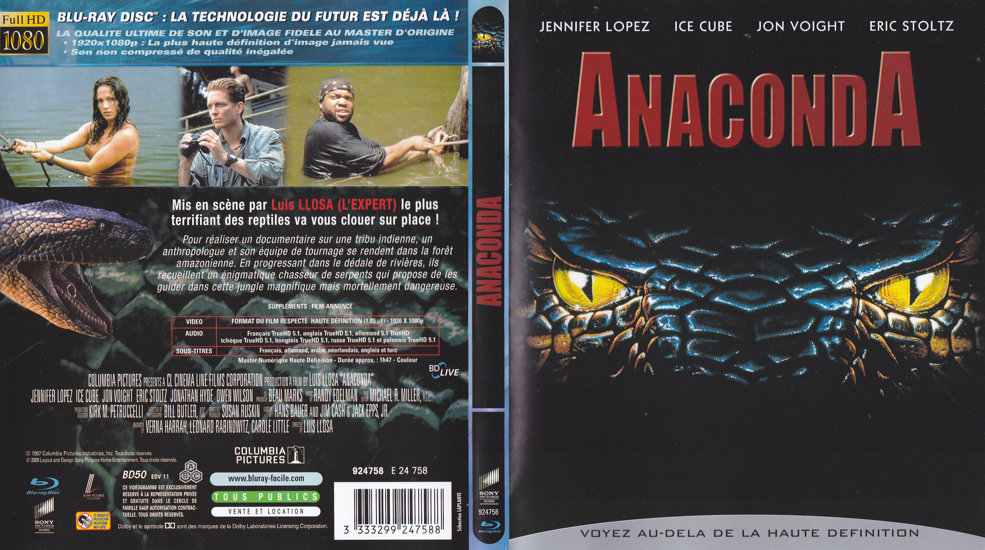 Jaquette DVD Anaconda (BLU-RAY)