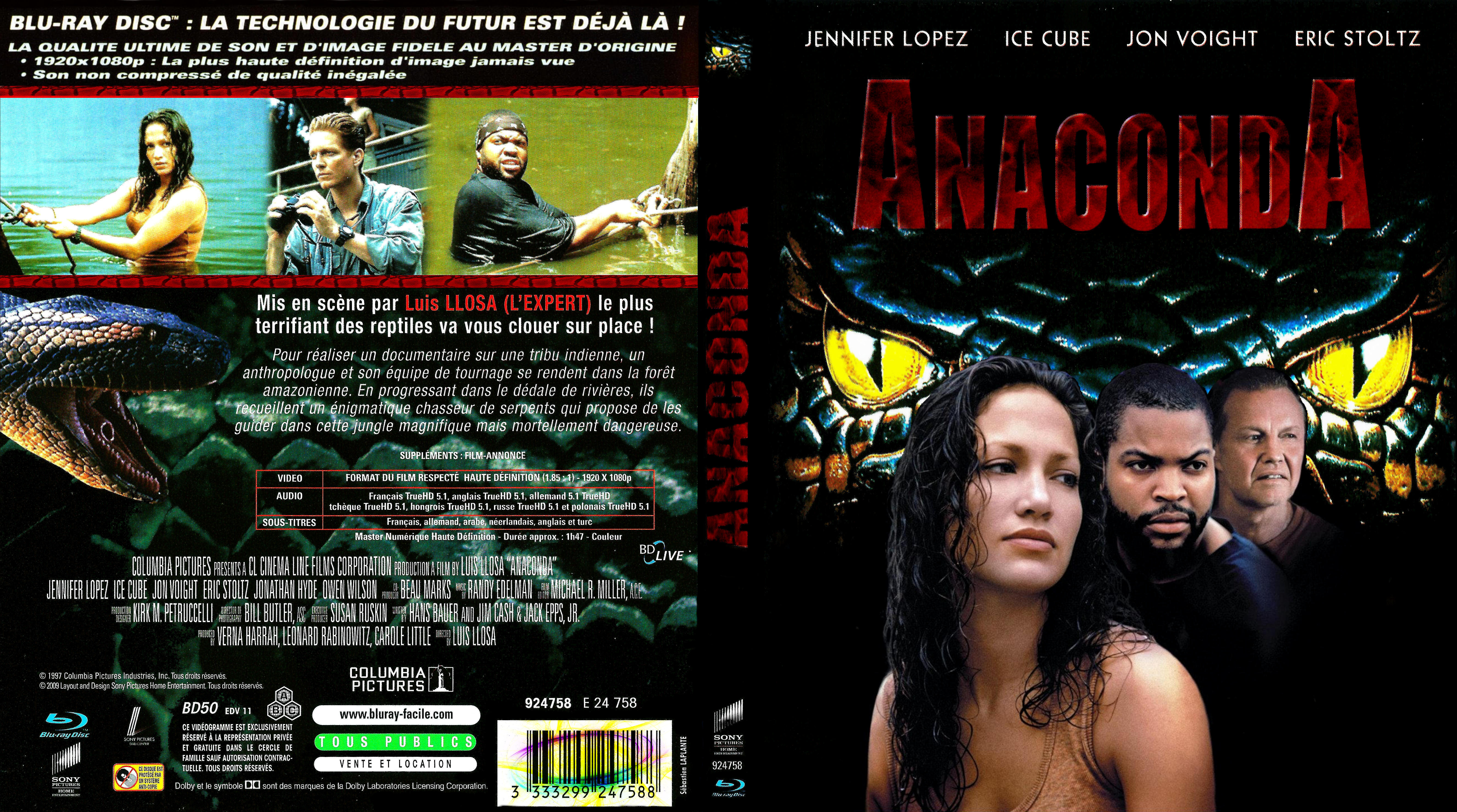 Jaquette DVD Anaconda custom (BLU-RAY)