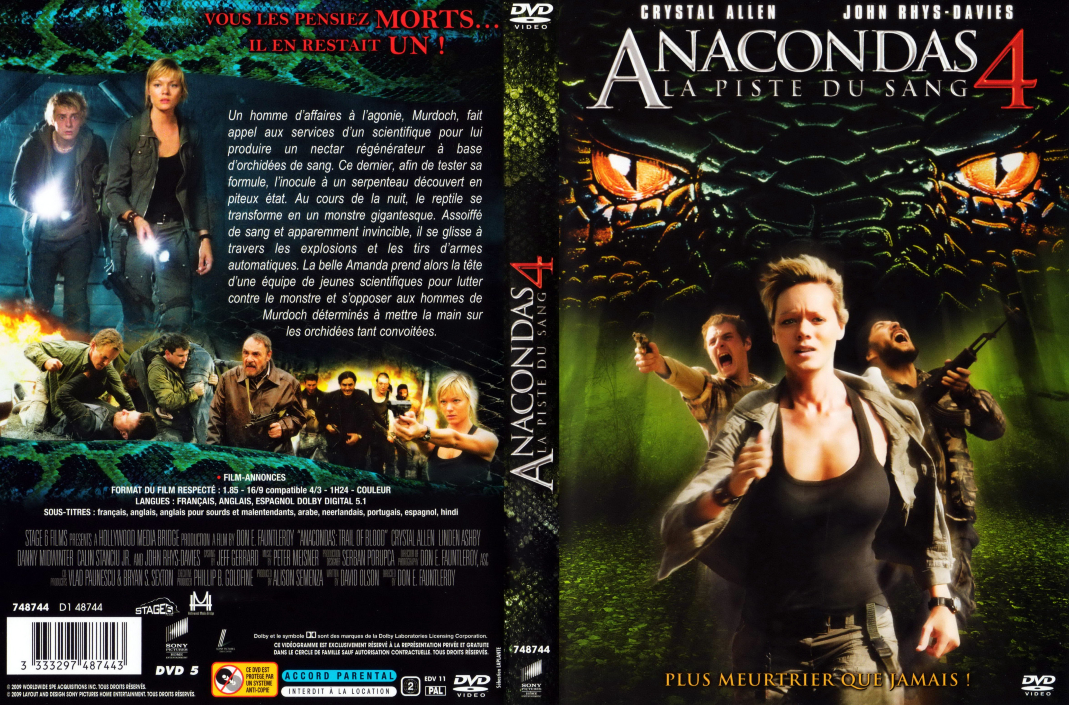 Jaquette DVD Anacondas 4 La piste du sang