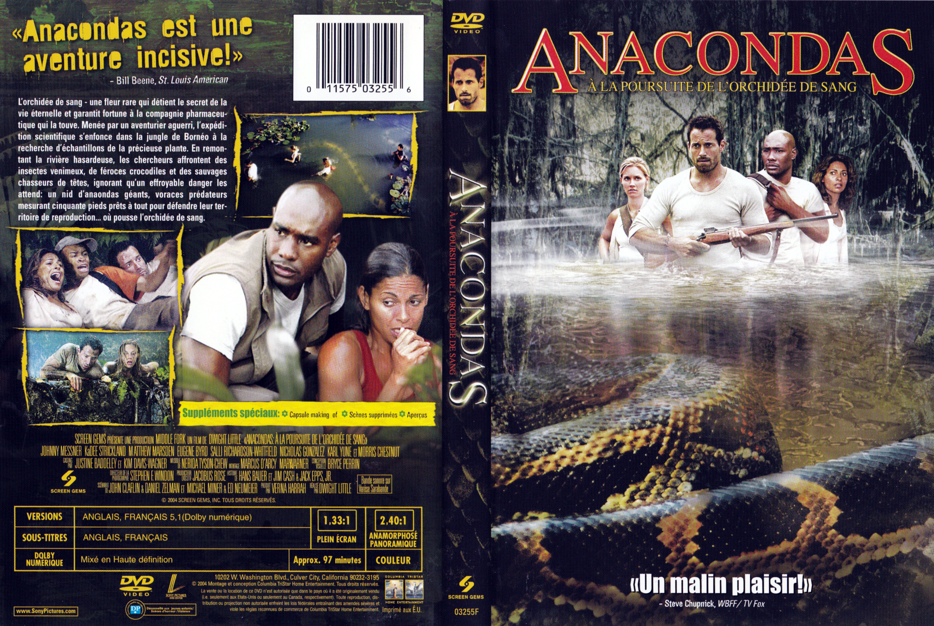 Jaquette DVD Anacondas (Canadienne)