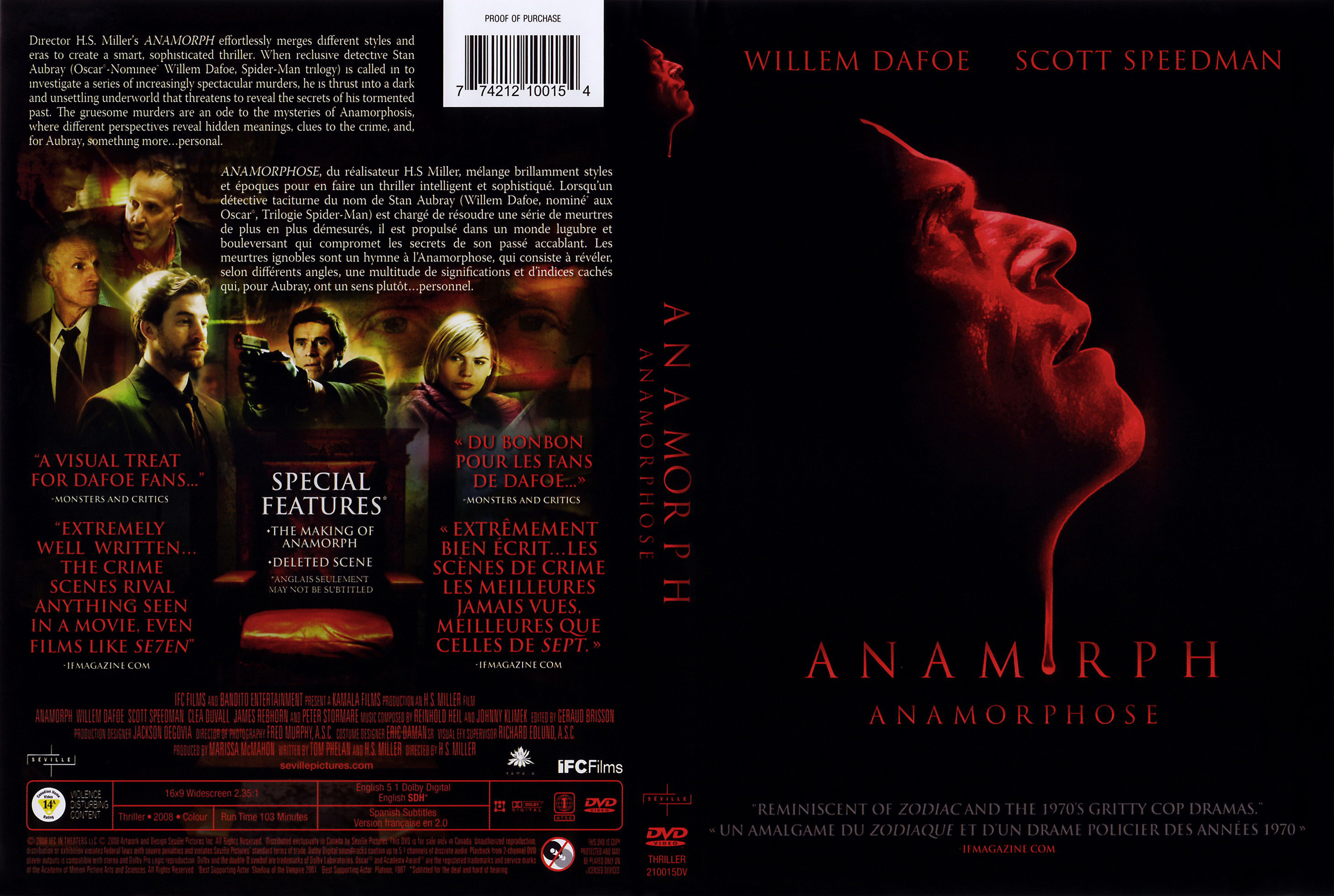 Jaquette DVD Anamorph (Canadienne)