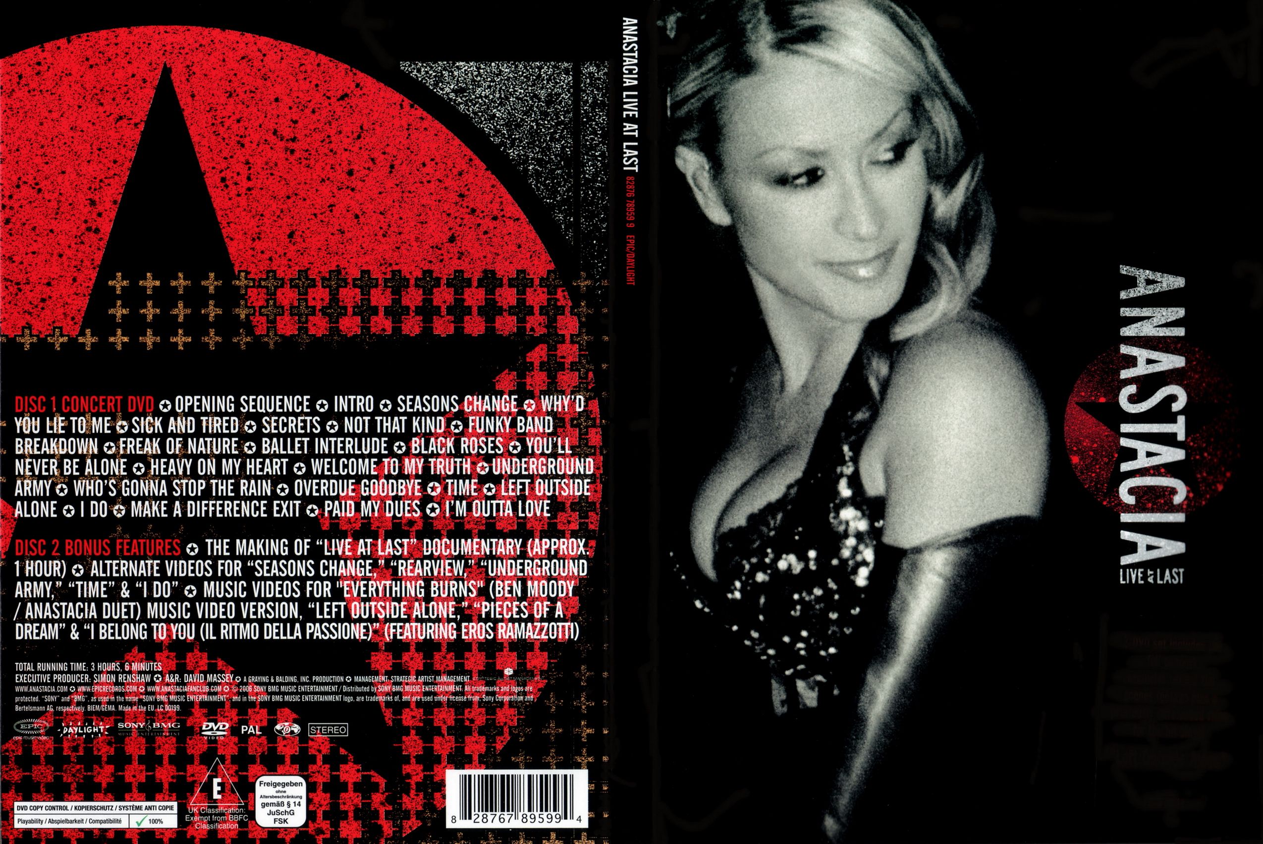 Jaquette DVD Anastacia live at last