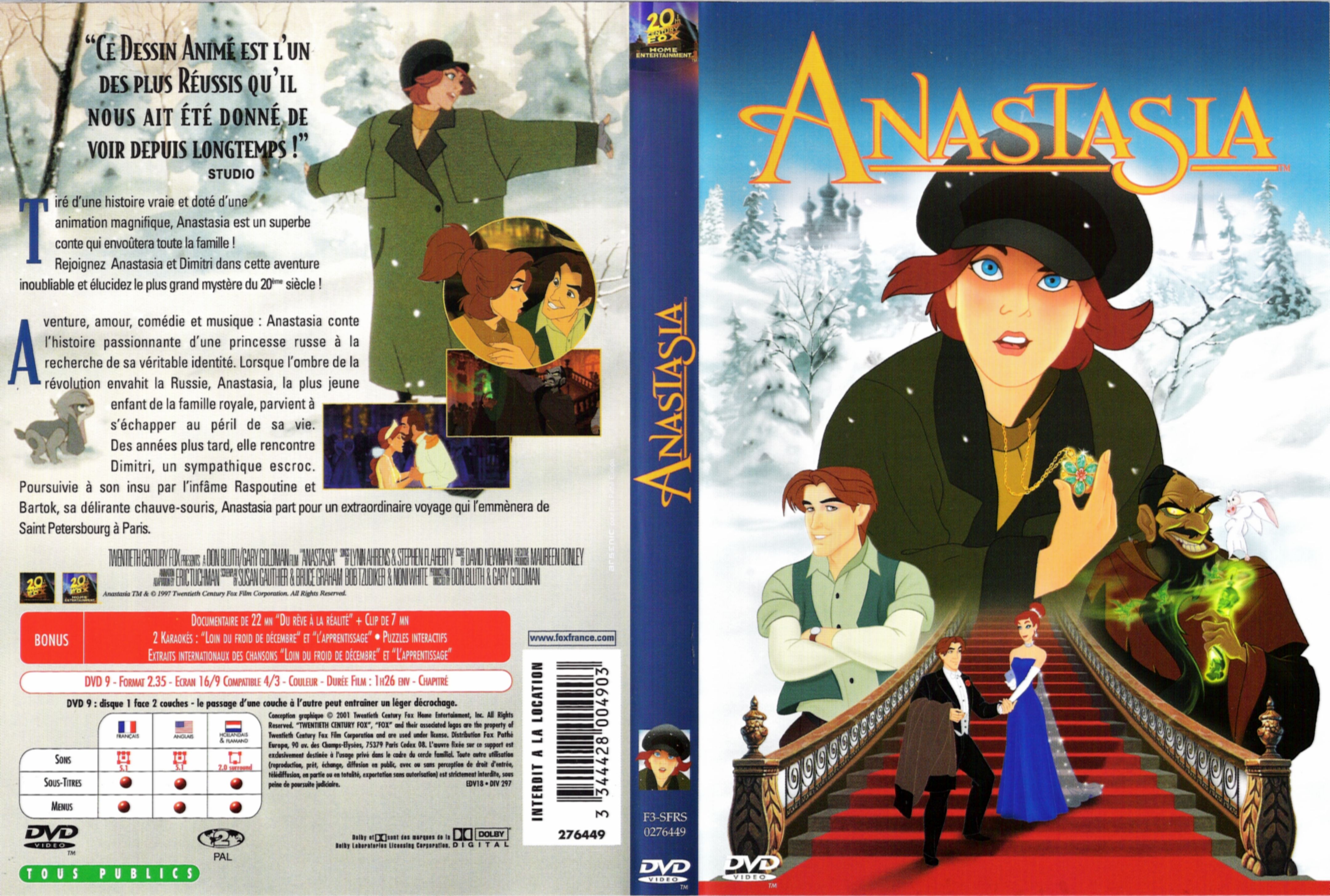 Jaquette DVD Anastasia
