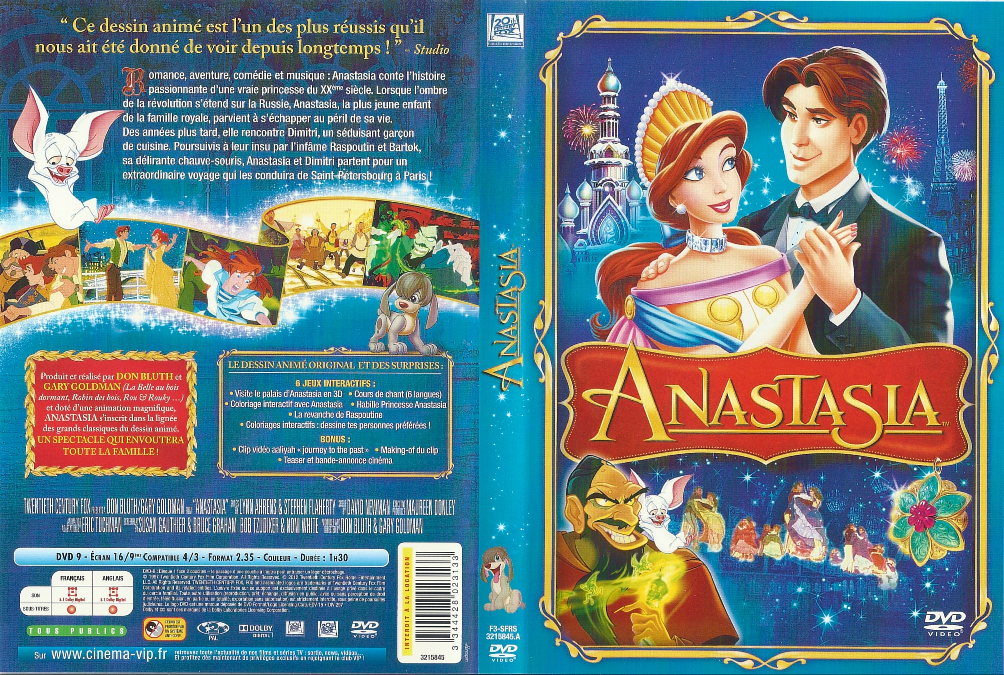 Jaquette DVD Anastasia (DA) (1997)