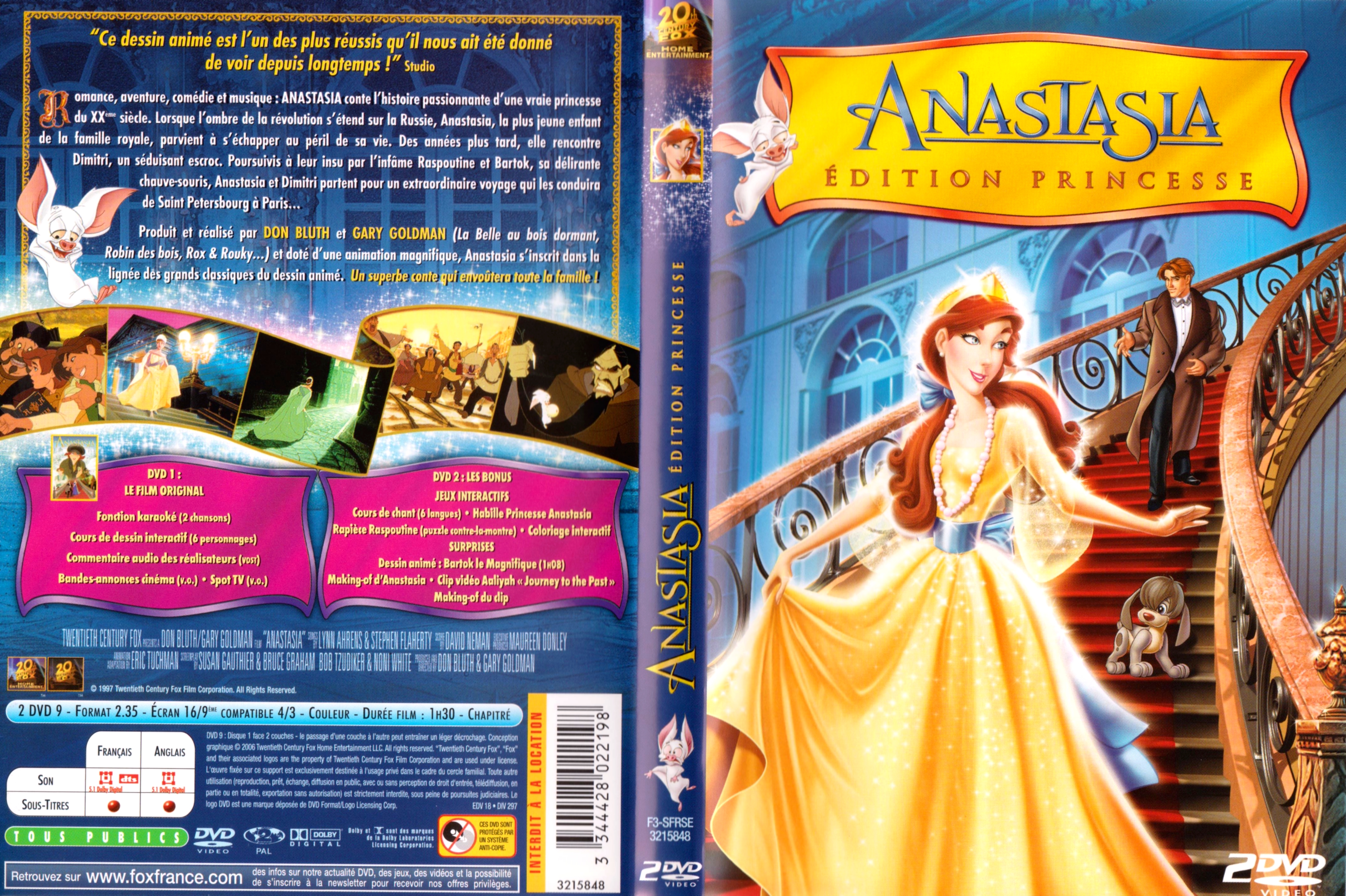 Jaquette DVD Anastasia v3