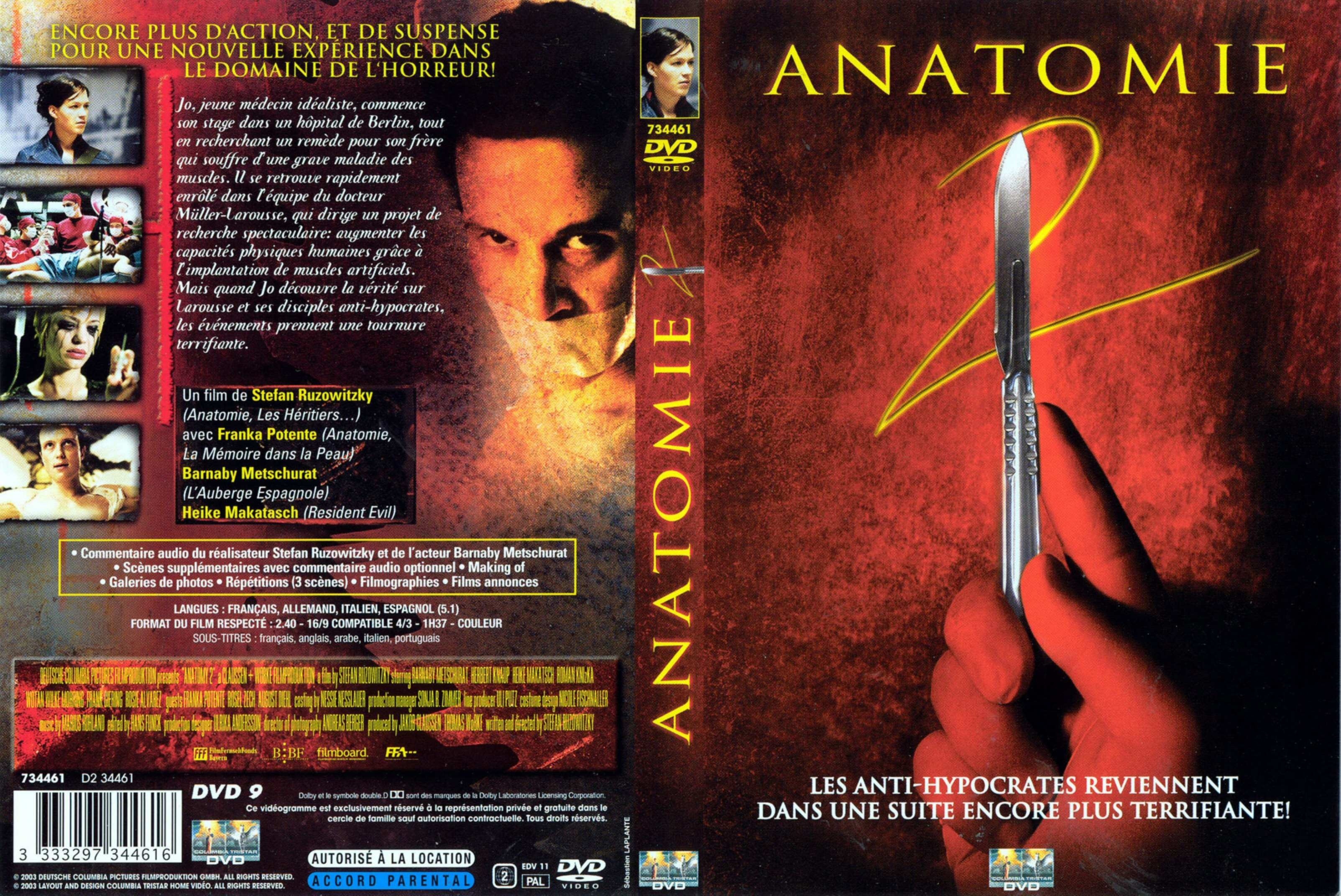 Jaquette DVD Anatomie 2