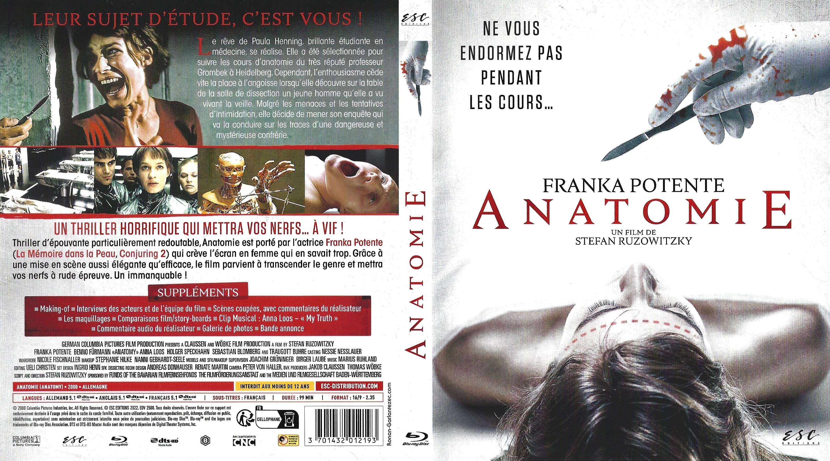Jaquette DVD Anatomie (BLU-RAY)