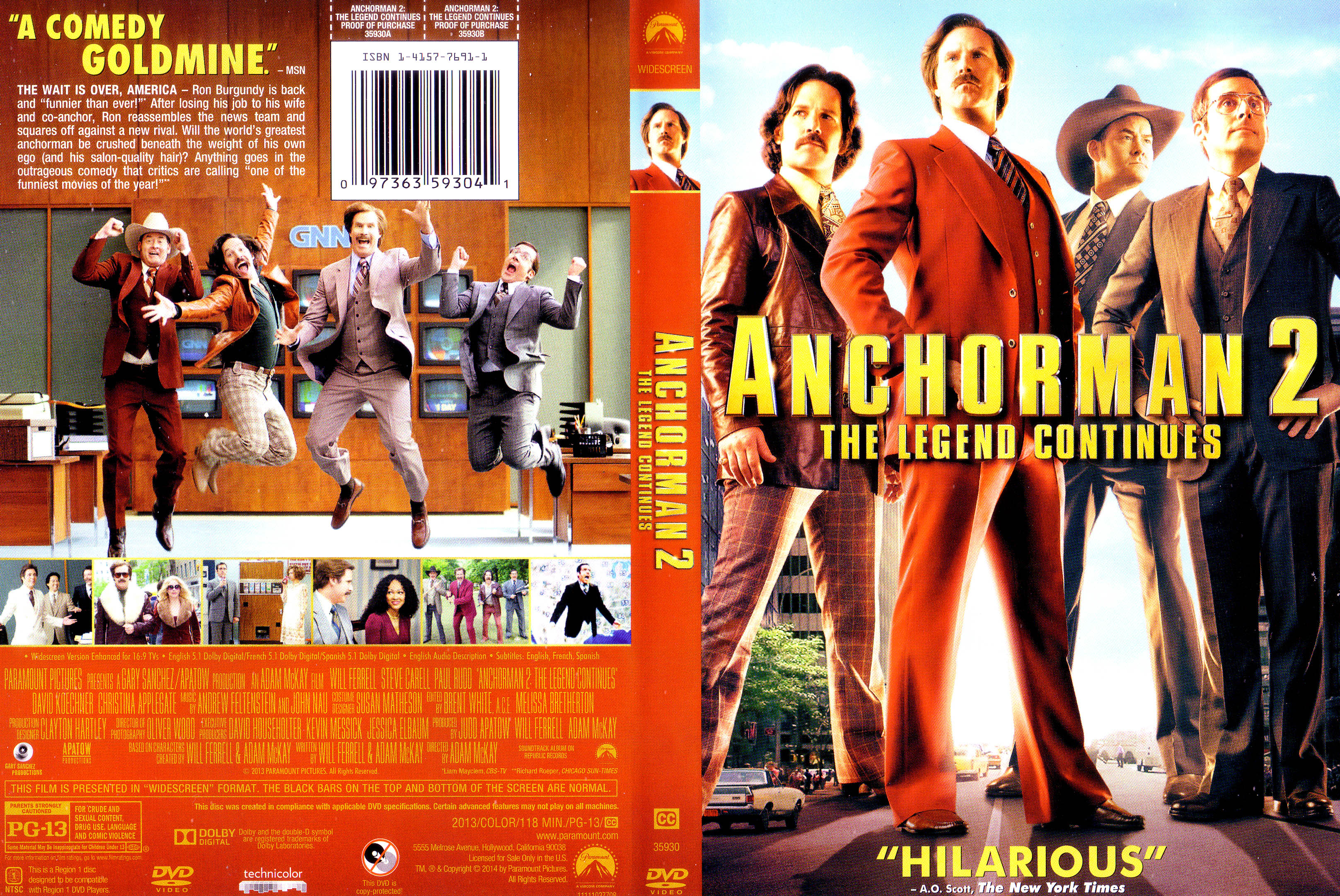 Jaquette DVD Anchorman 2 Zone 1