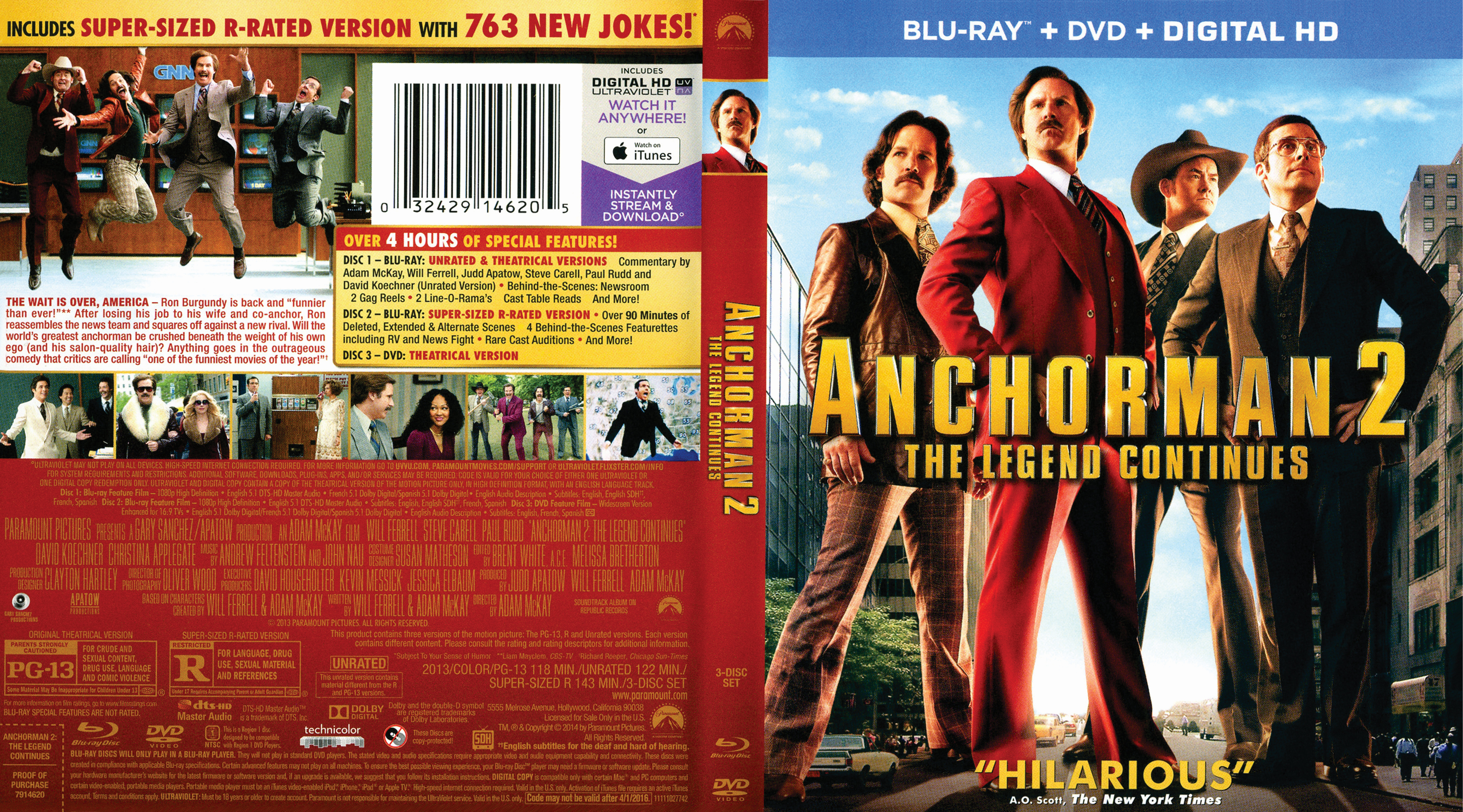 Jaquette DVD Anchorman 2 Zone 1 (BLU-RAY)