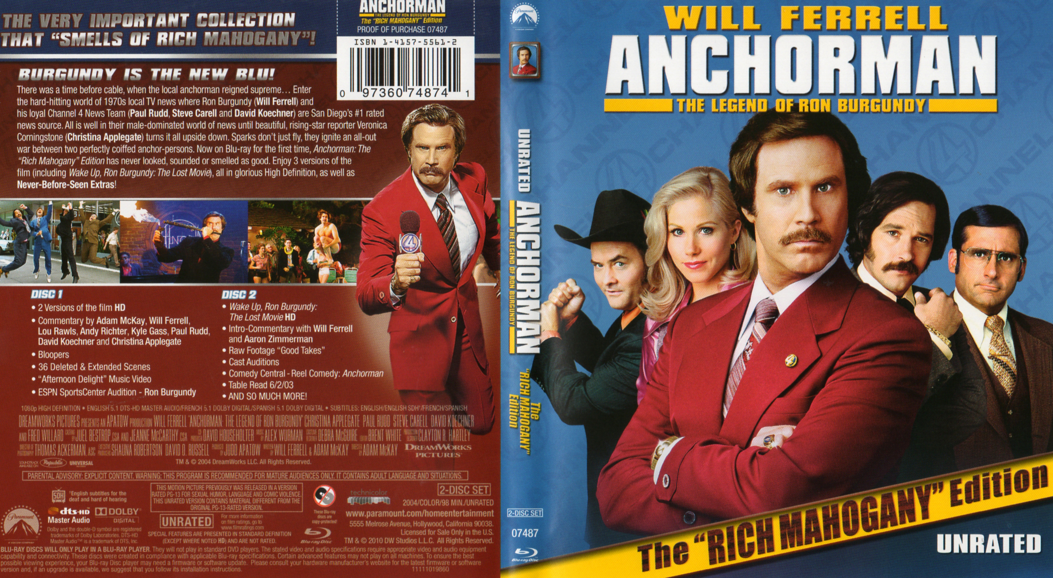 Jaquette DVD Anchorman Zone 1 (BLU-RAY)