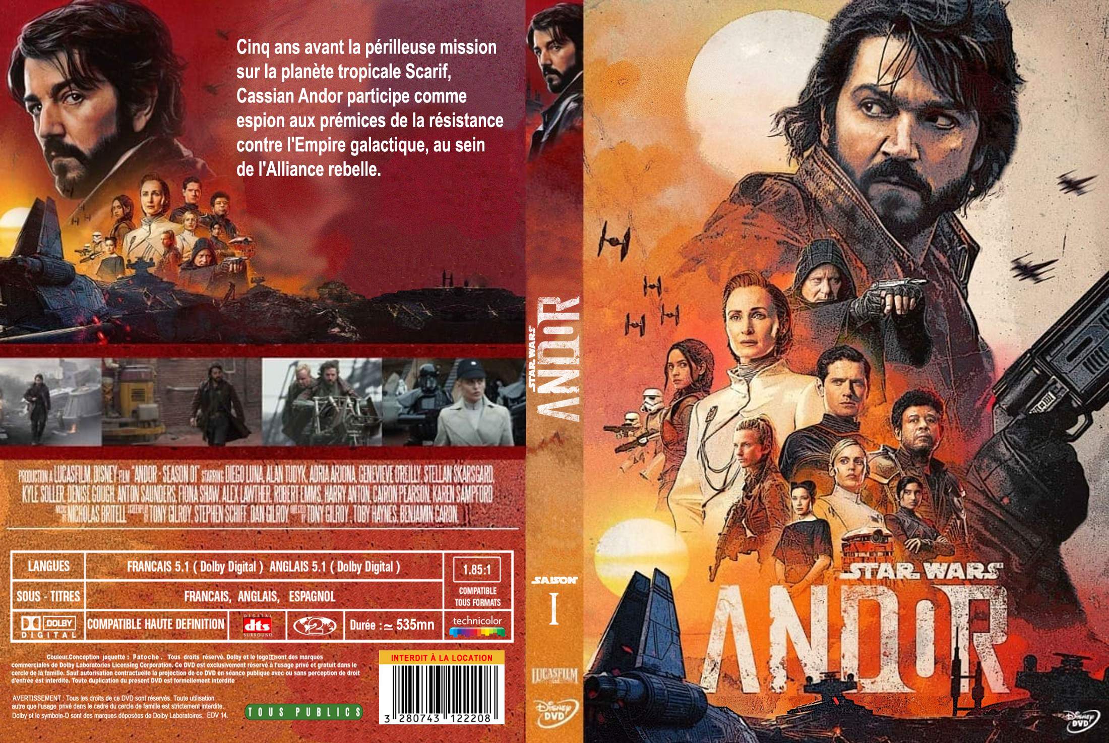 Jaquette DVD Andor saison 1 custom