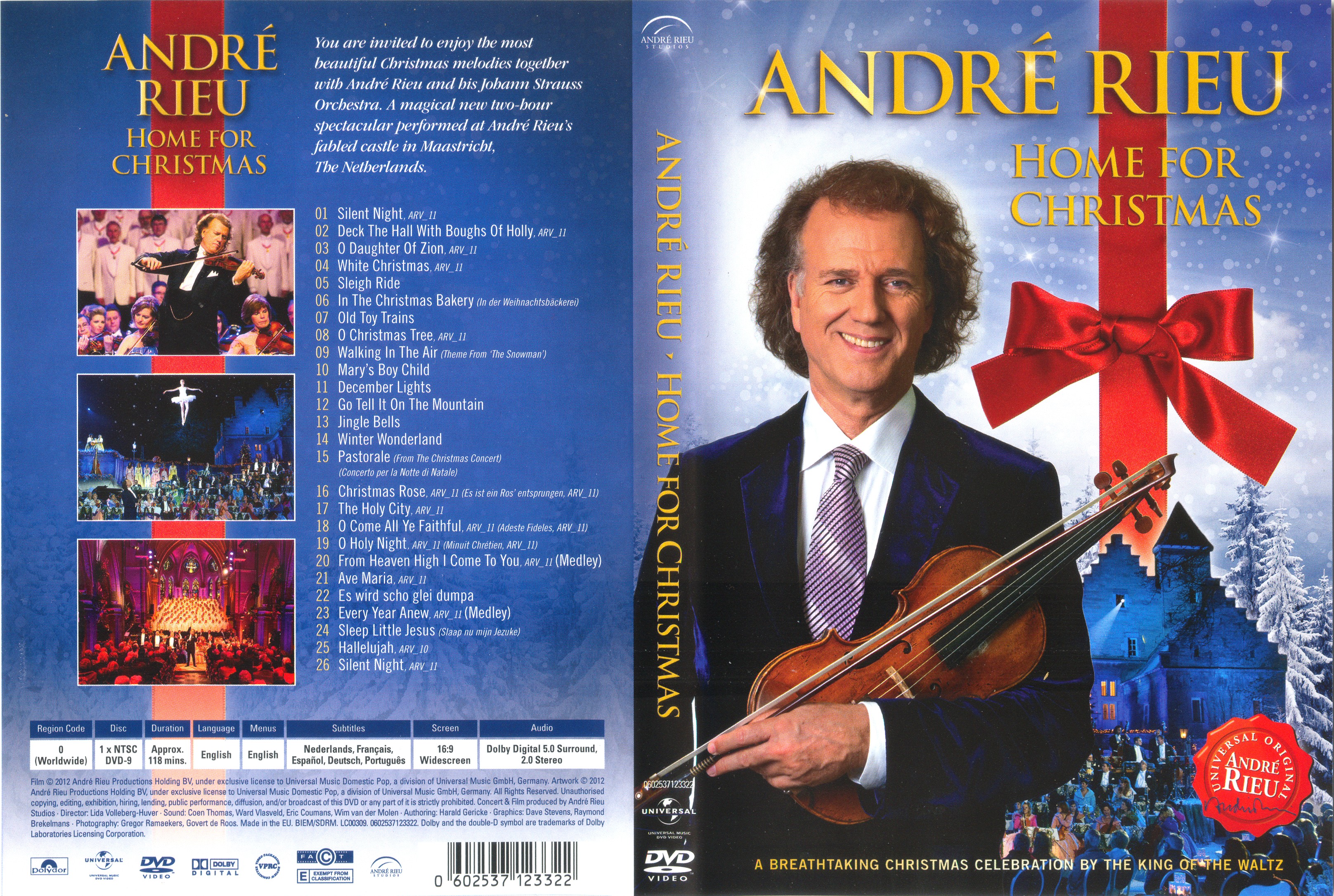 Jaquette DVD Andr Rieu Home for Christmas