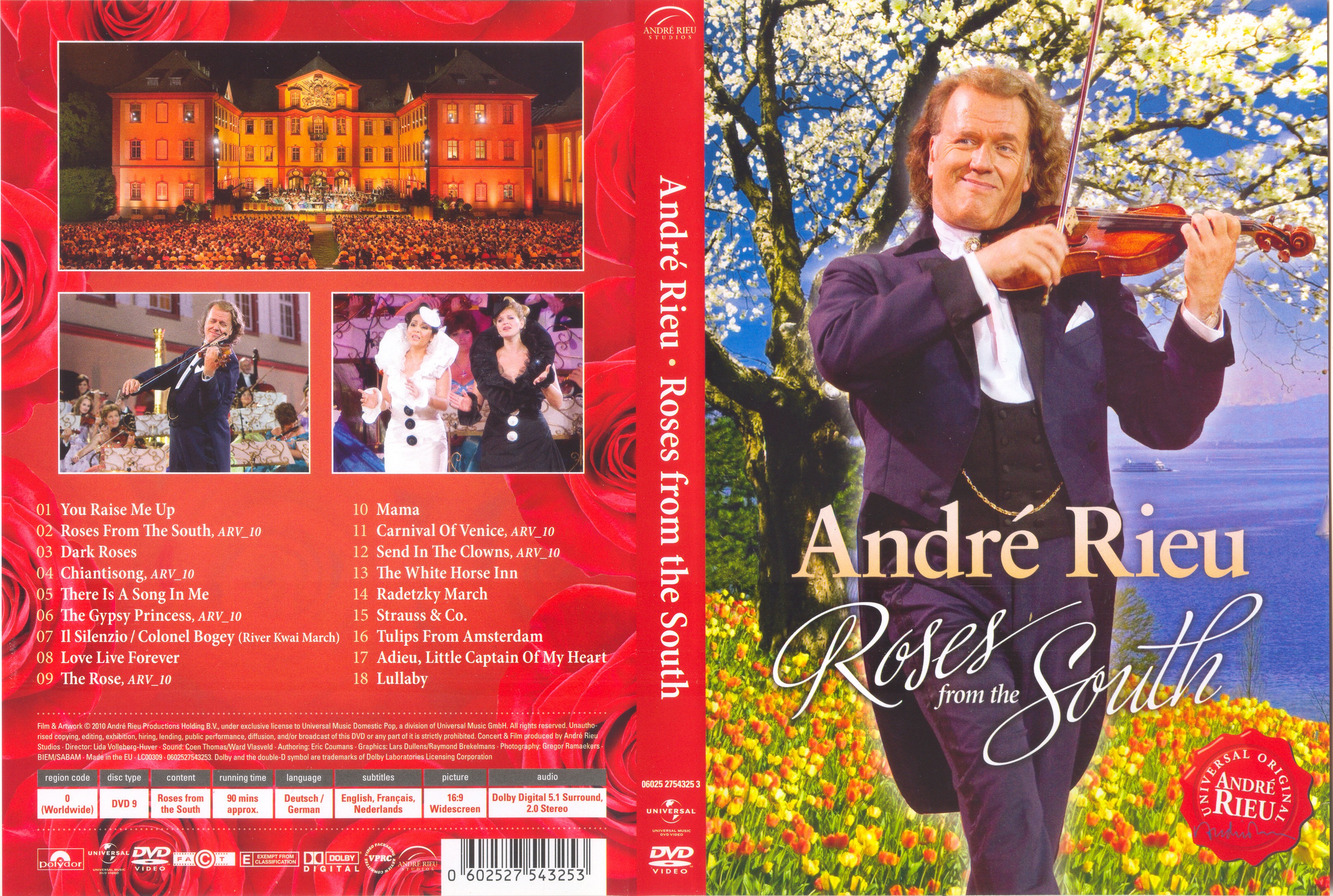 Jaquette DVD Andre Rieu Roses from the South