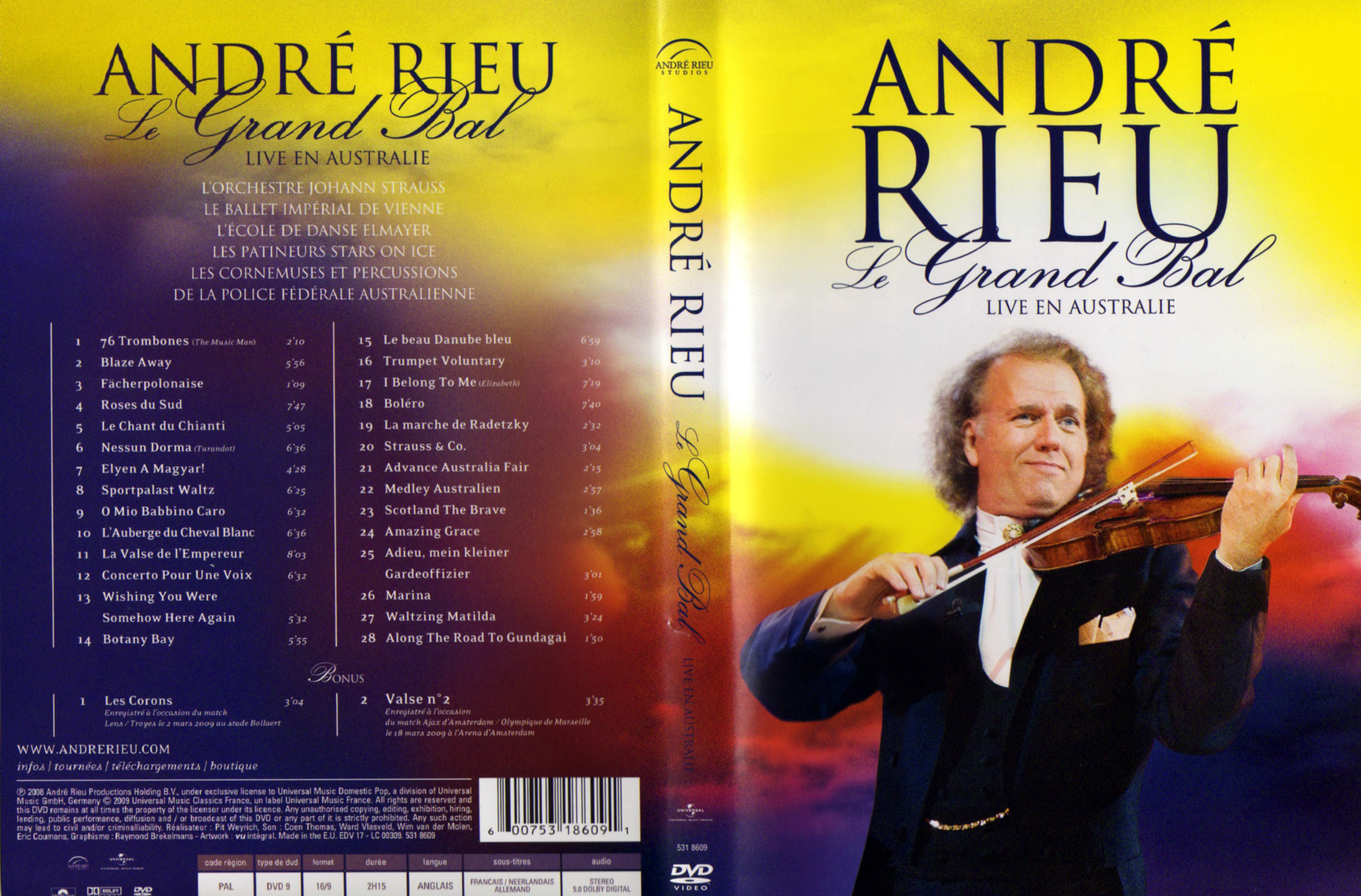 Jaquette DVD Andre Rieu - Live en australie