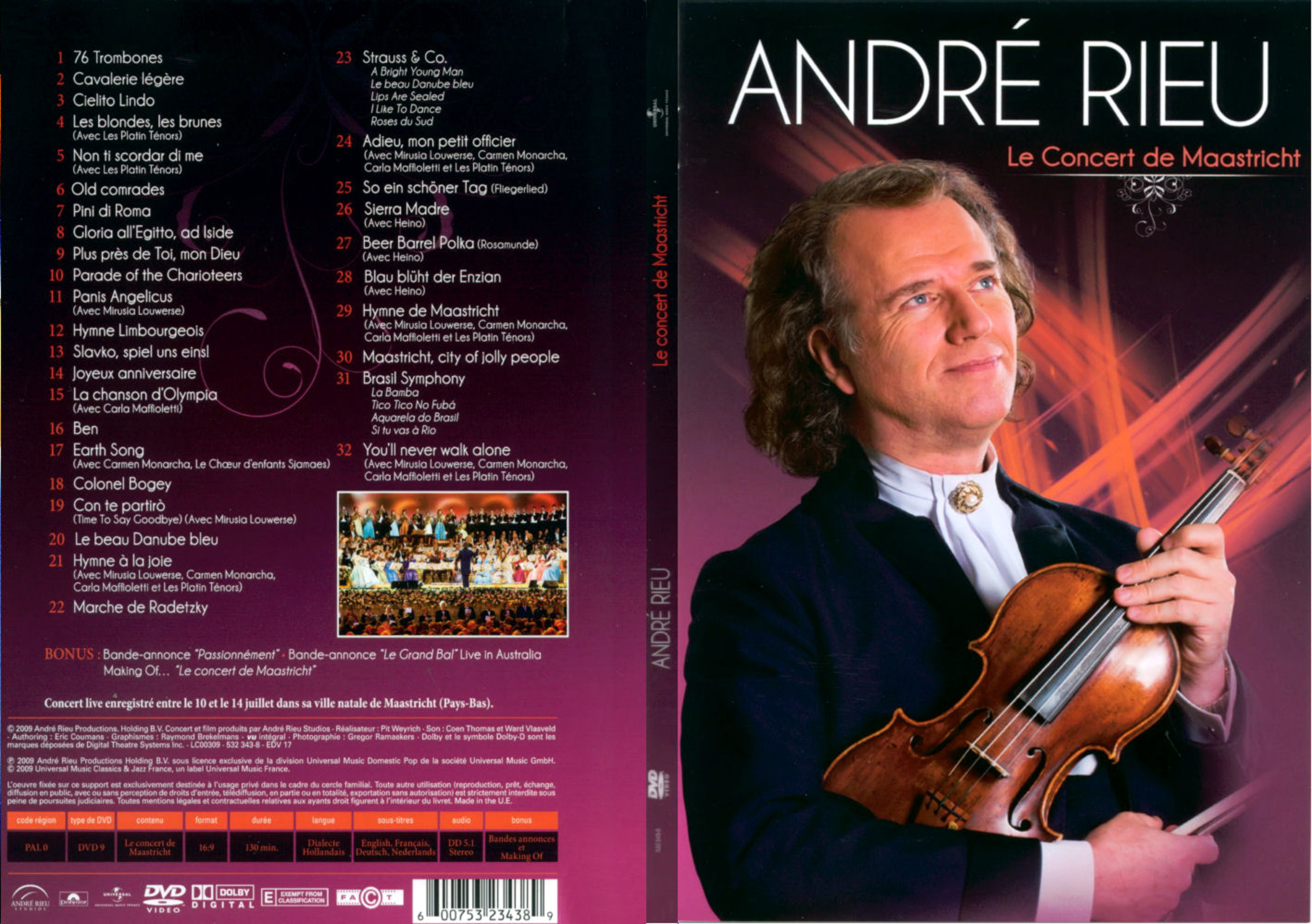 Jaquette DVD Andr Rieu - Live in Maastricht 3