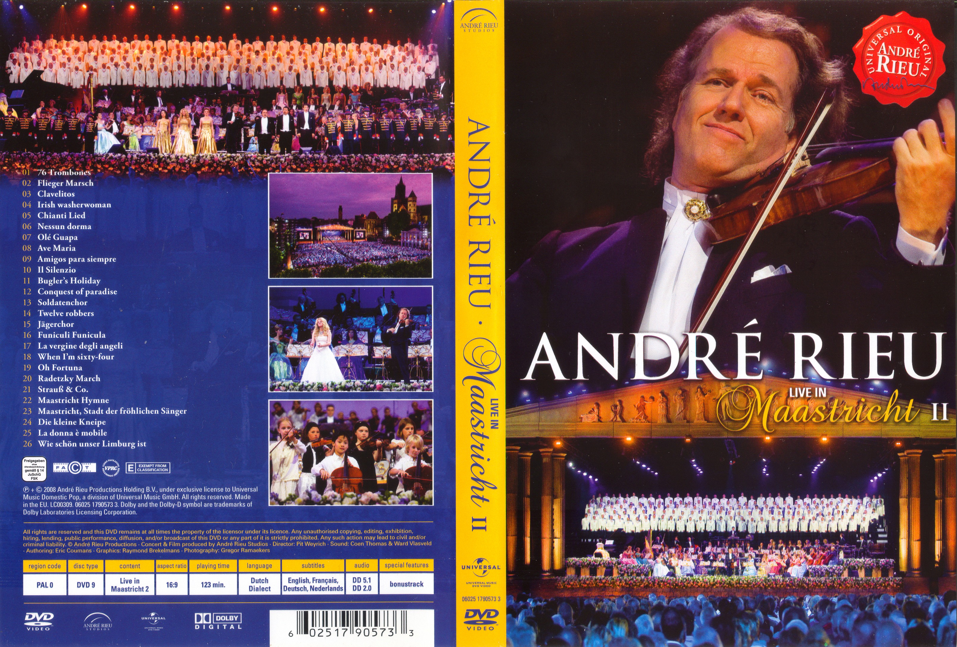 Jaquette DVD Andre rieu Live in Maastricht 2