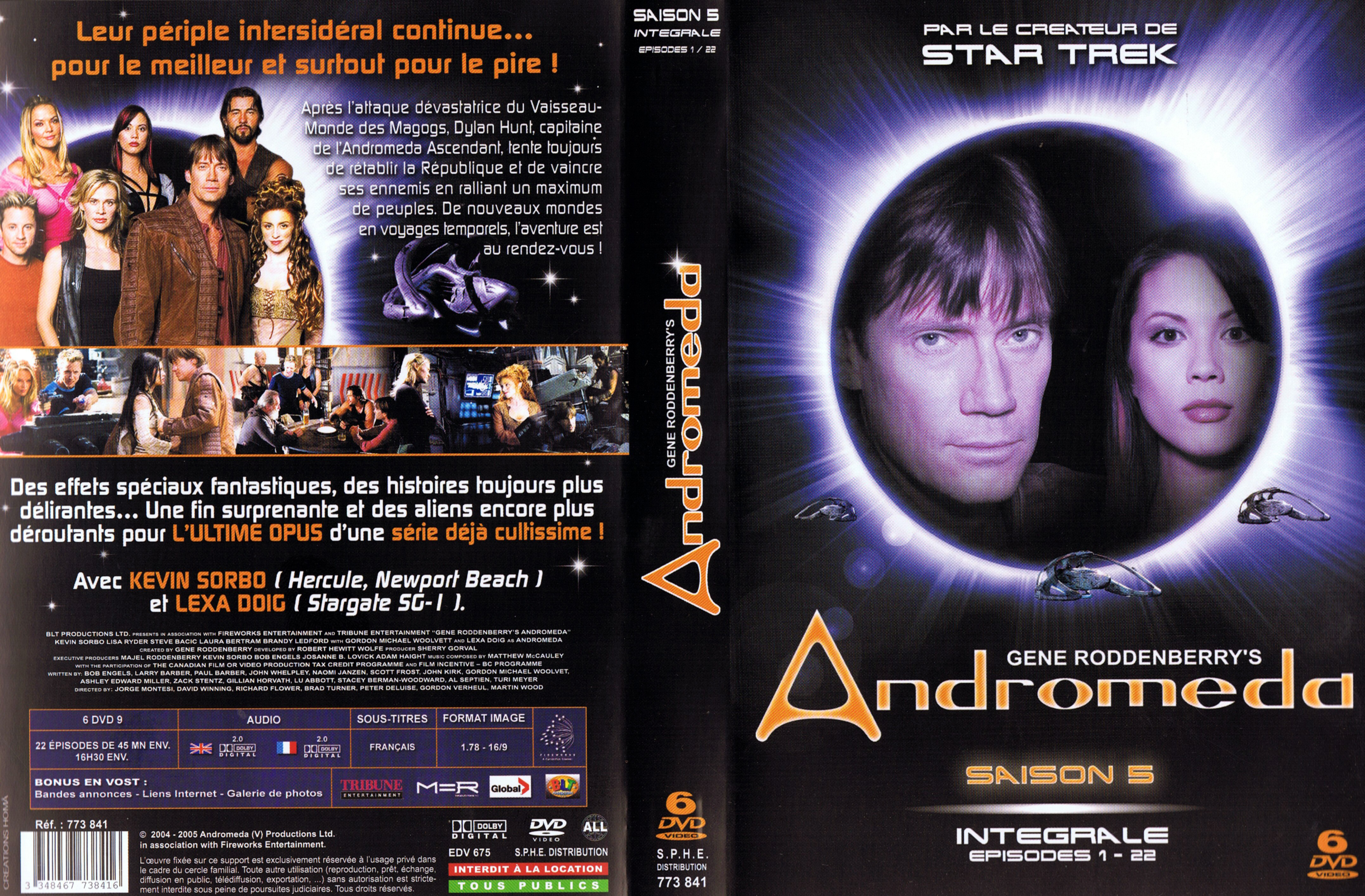 Jaquette DVD Andromeda Saison 5 COFFRET