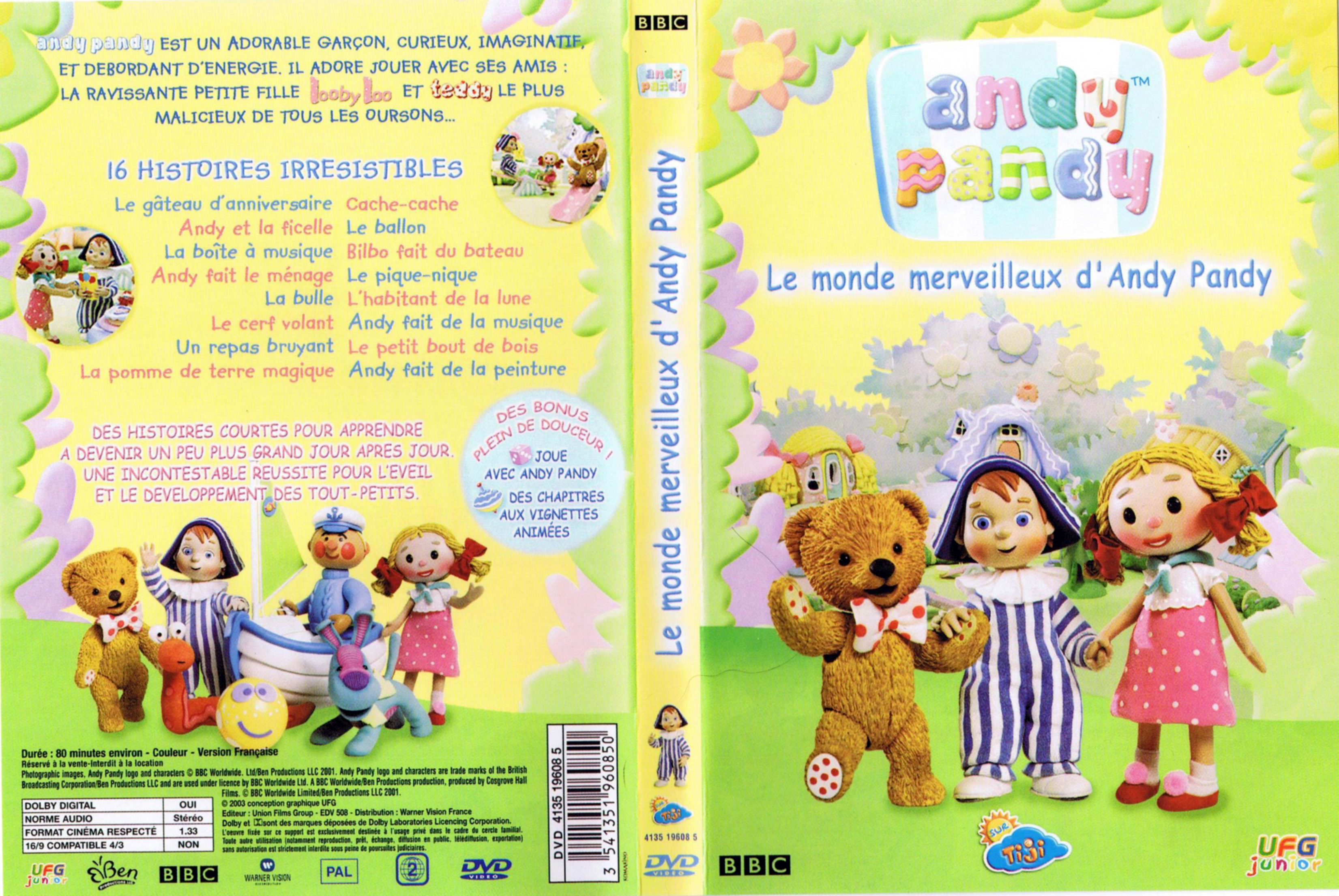 Jaquette DVD Andy Pandy le monde merveilleux