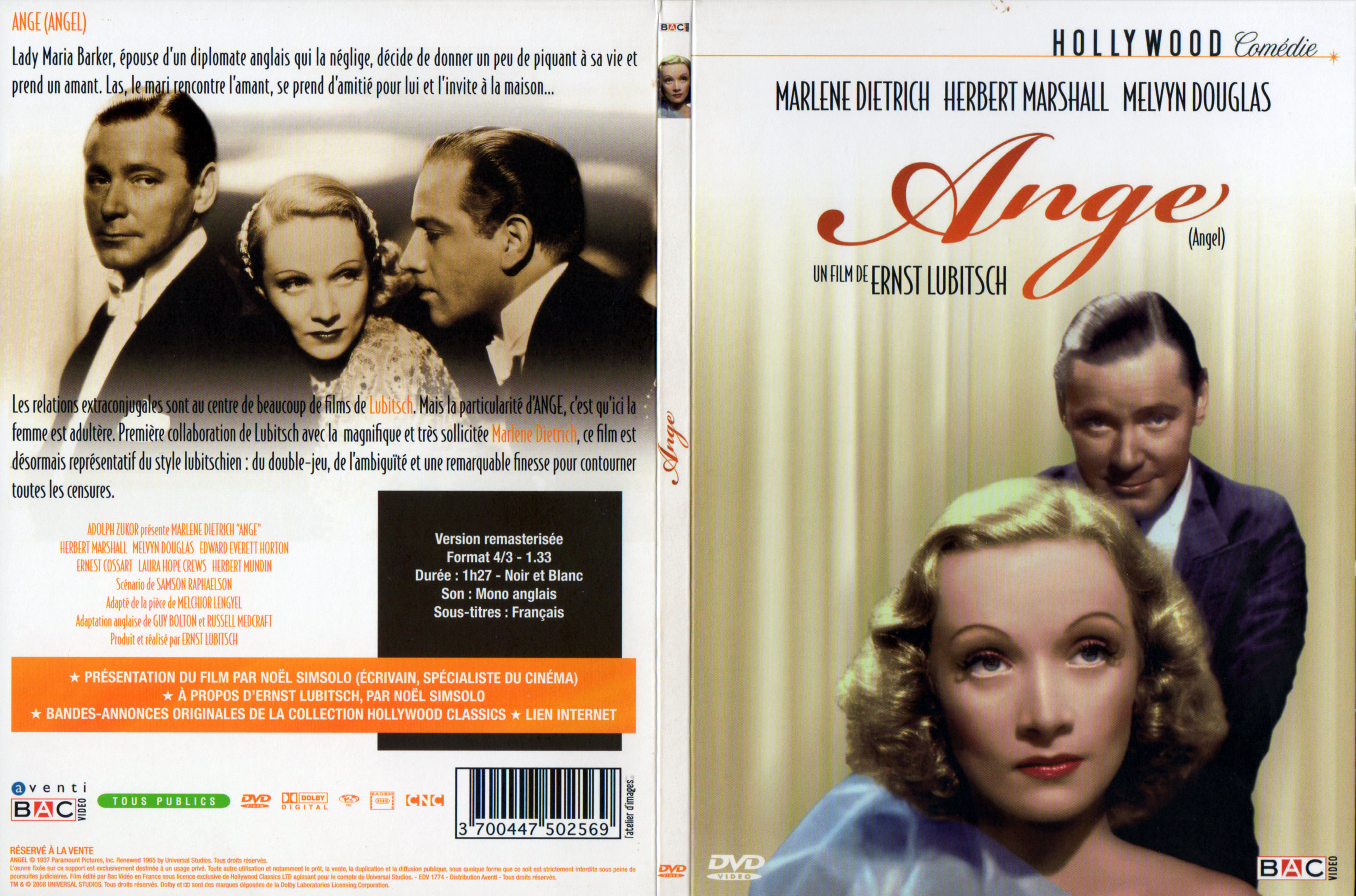 Jaquette DVD Ange