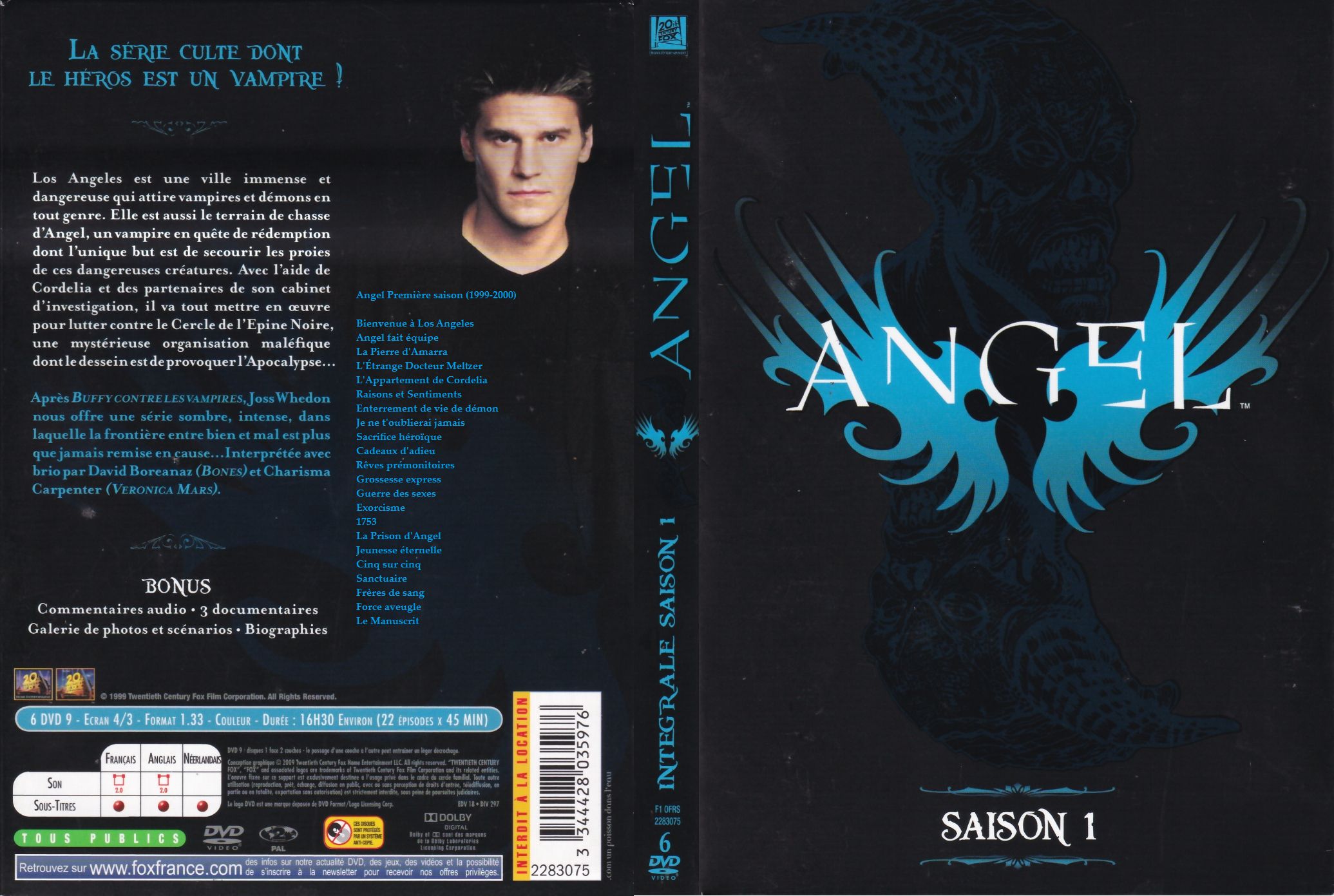 Jaquette DVD Angel Saison 1