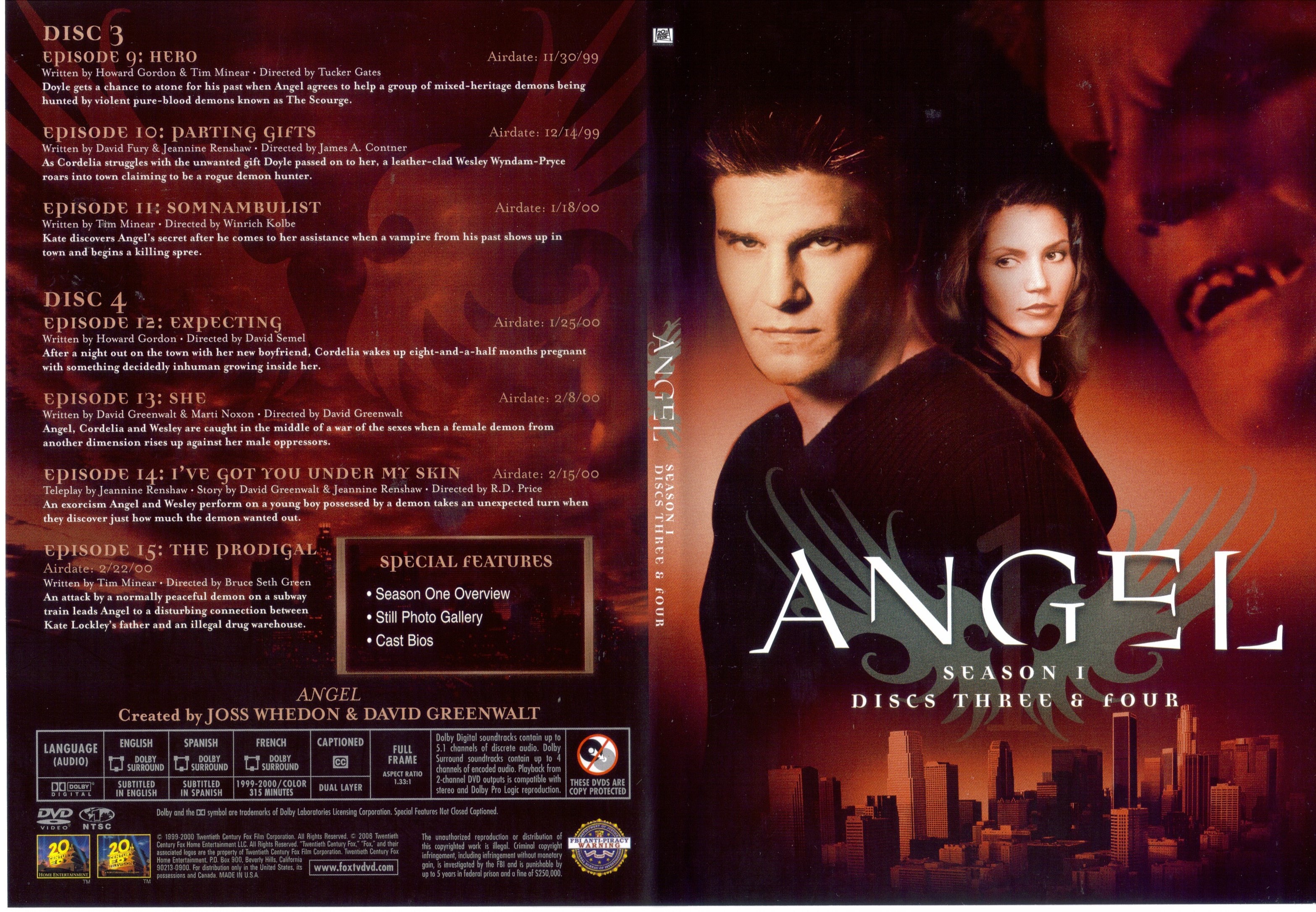 Jaquette DVD Angel Saison 1 DVD 2 (Canadienne)