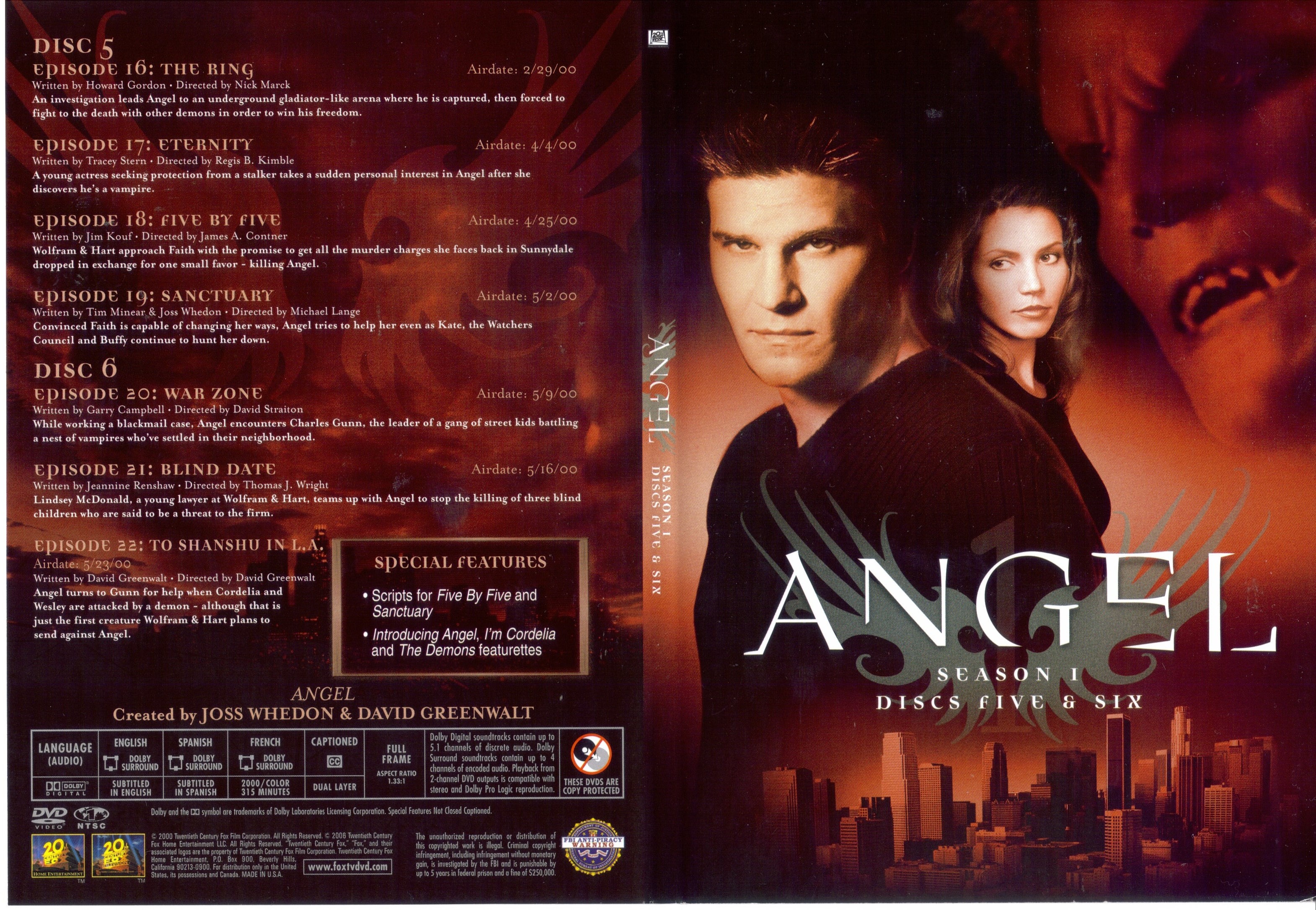 Jaquette DVD Angel Saison 1 DVD 3 (Canadienne)