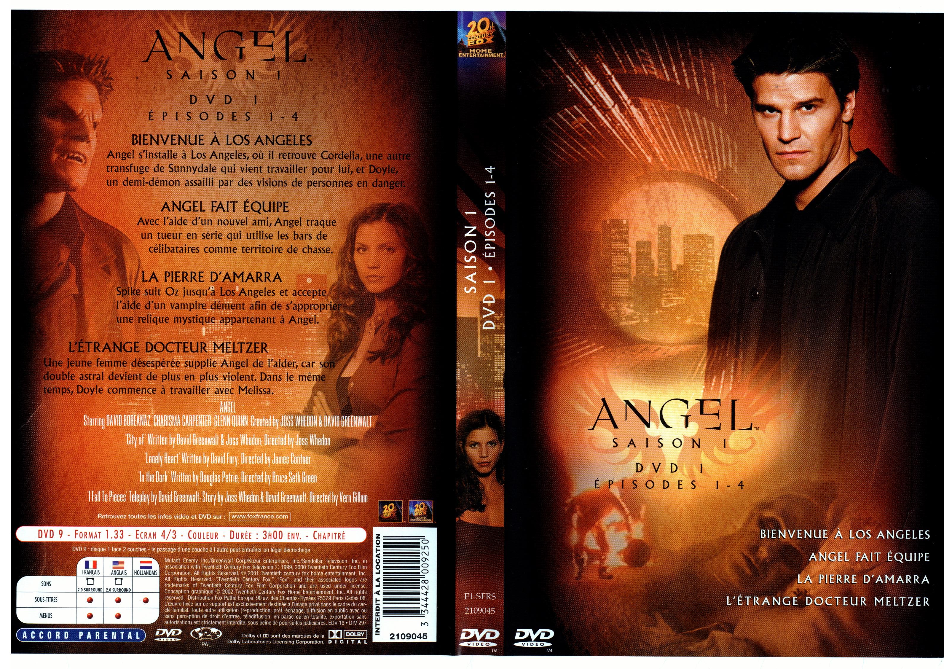 Jaquette DVD Angel Saison 1 dvd 1