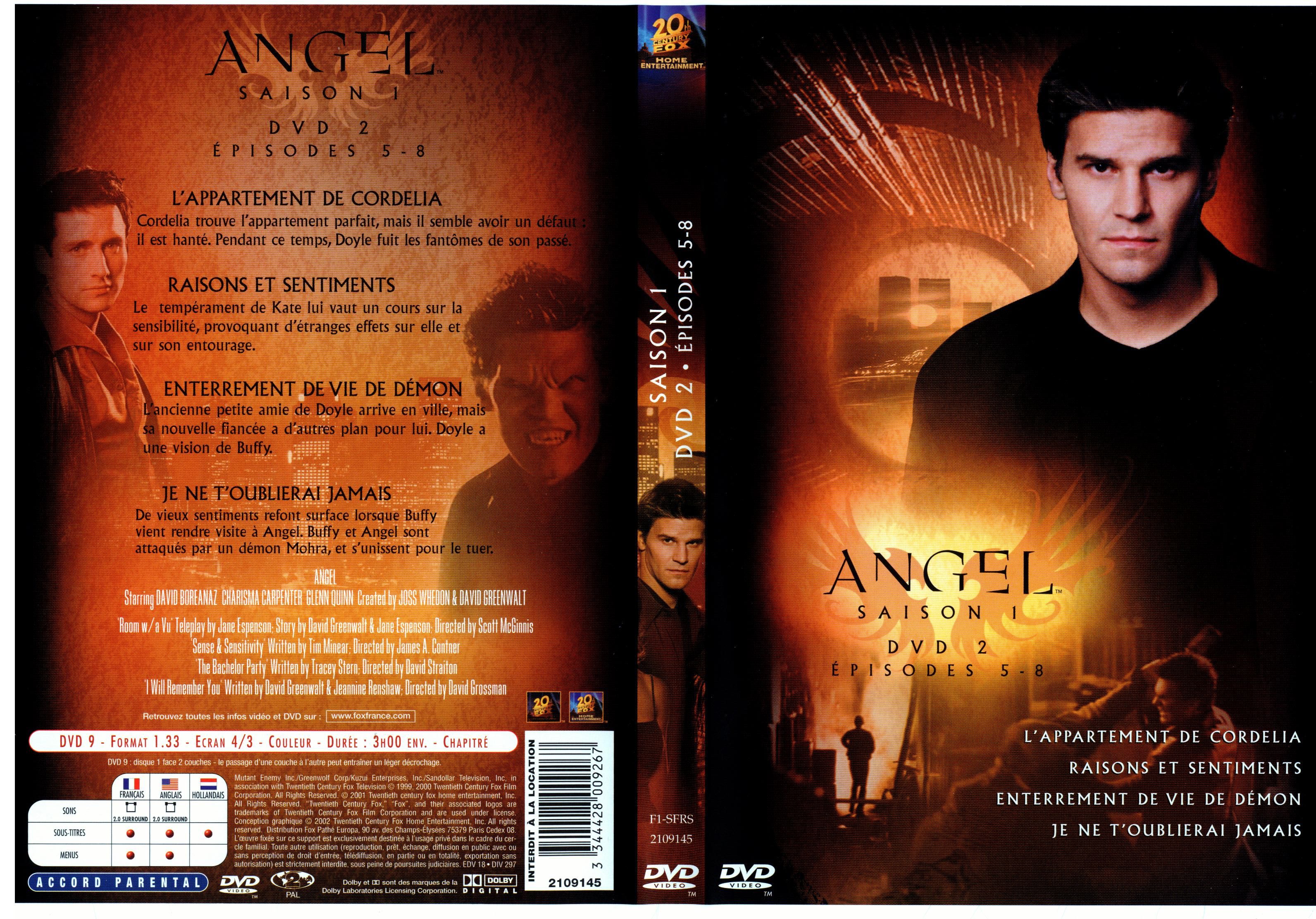 Jaquette DVD Angel Saison 1 dvd 2