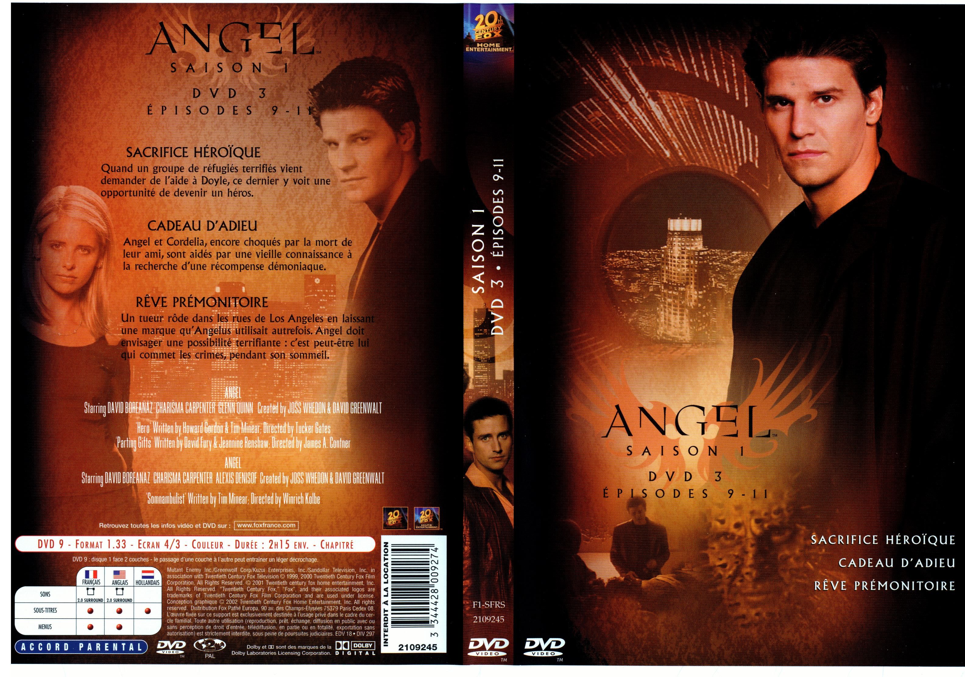 Jaquette DVD Angel Saison 1 dvd 3