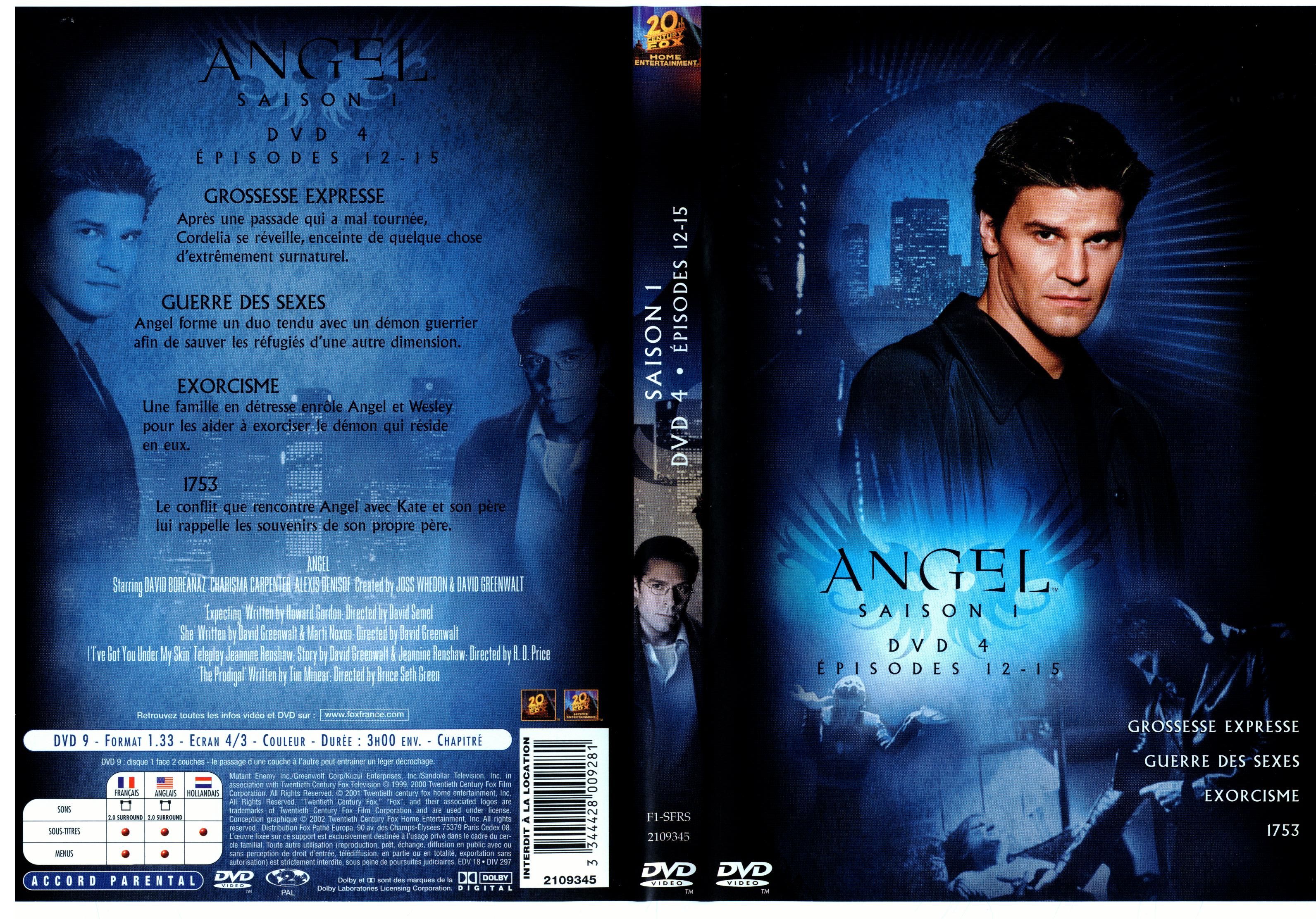 Jaquette DVD Angel Saison 1 dvd 4
