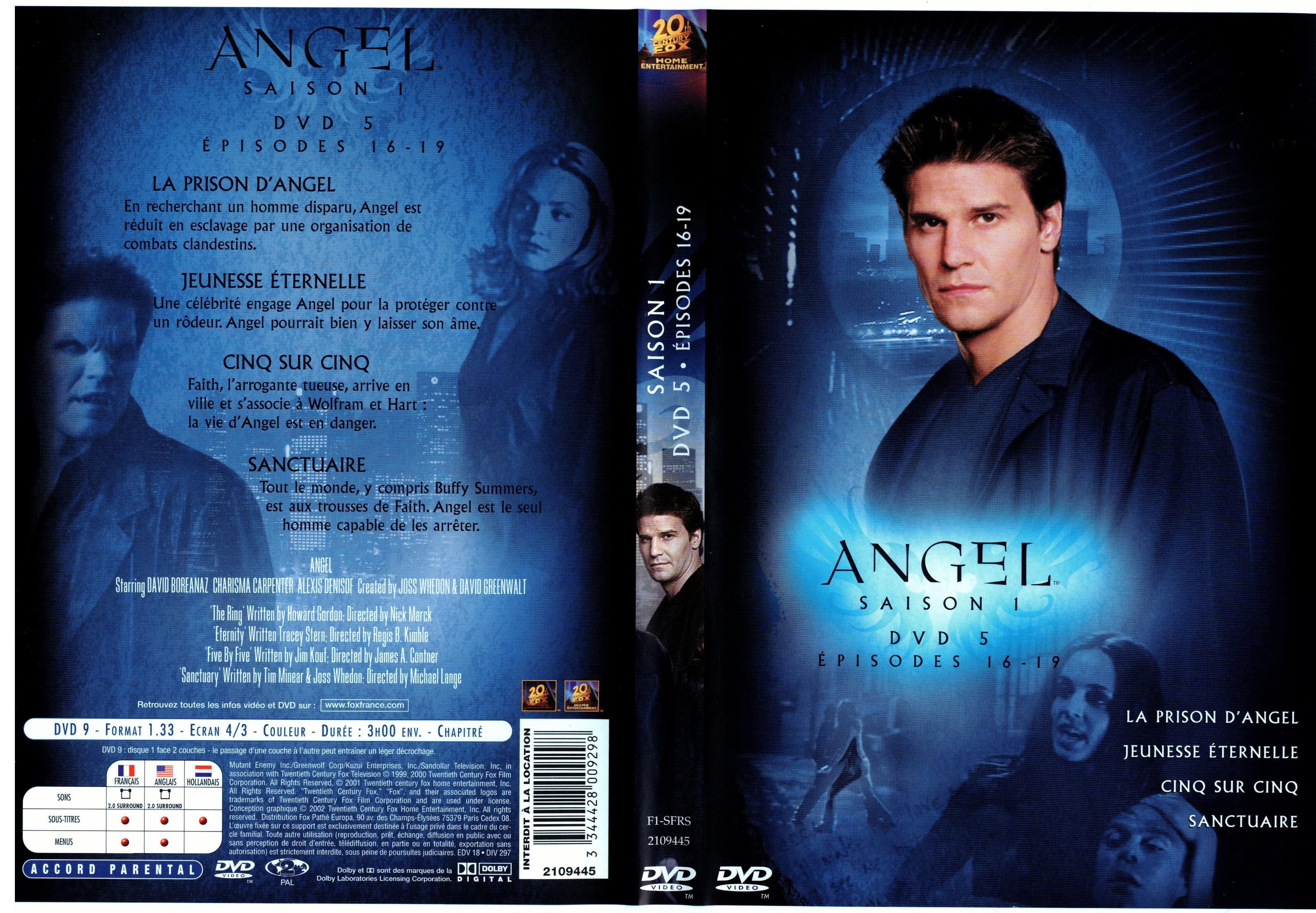 Jaquette DVD Angel Saison 1 dvd 5