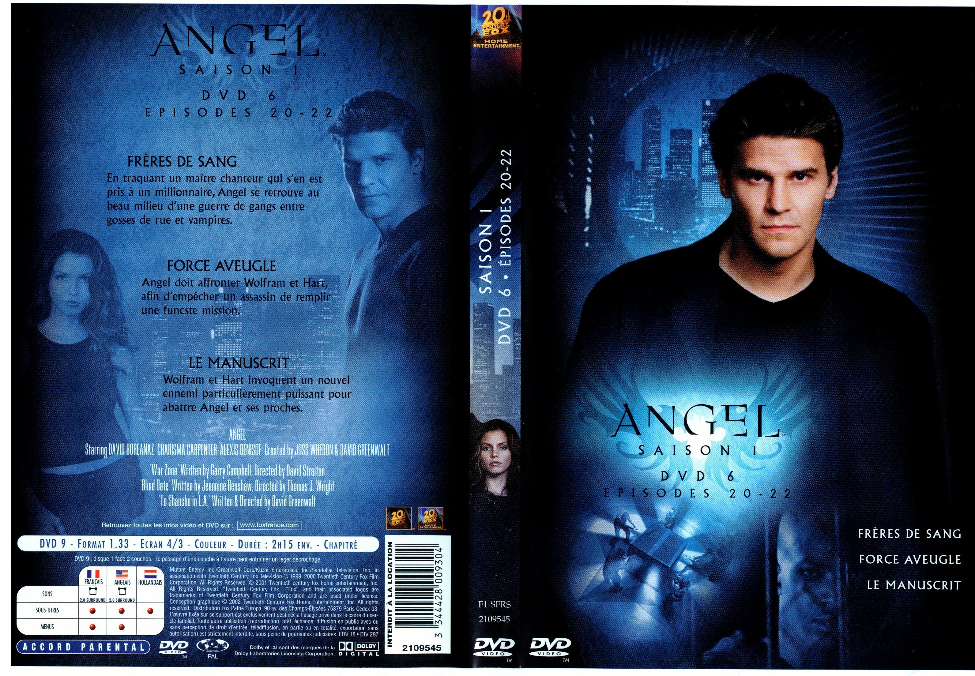 Jaquette DVD Angel Saison 1 dvd 6