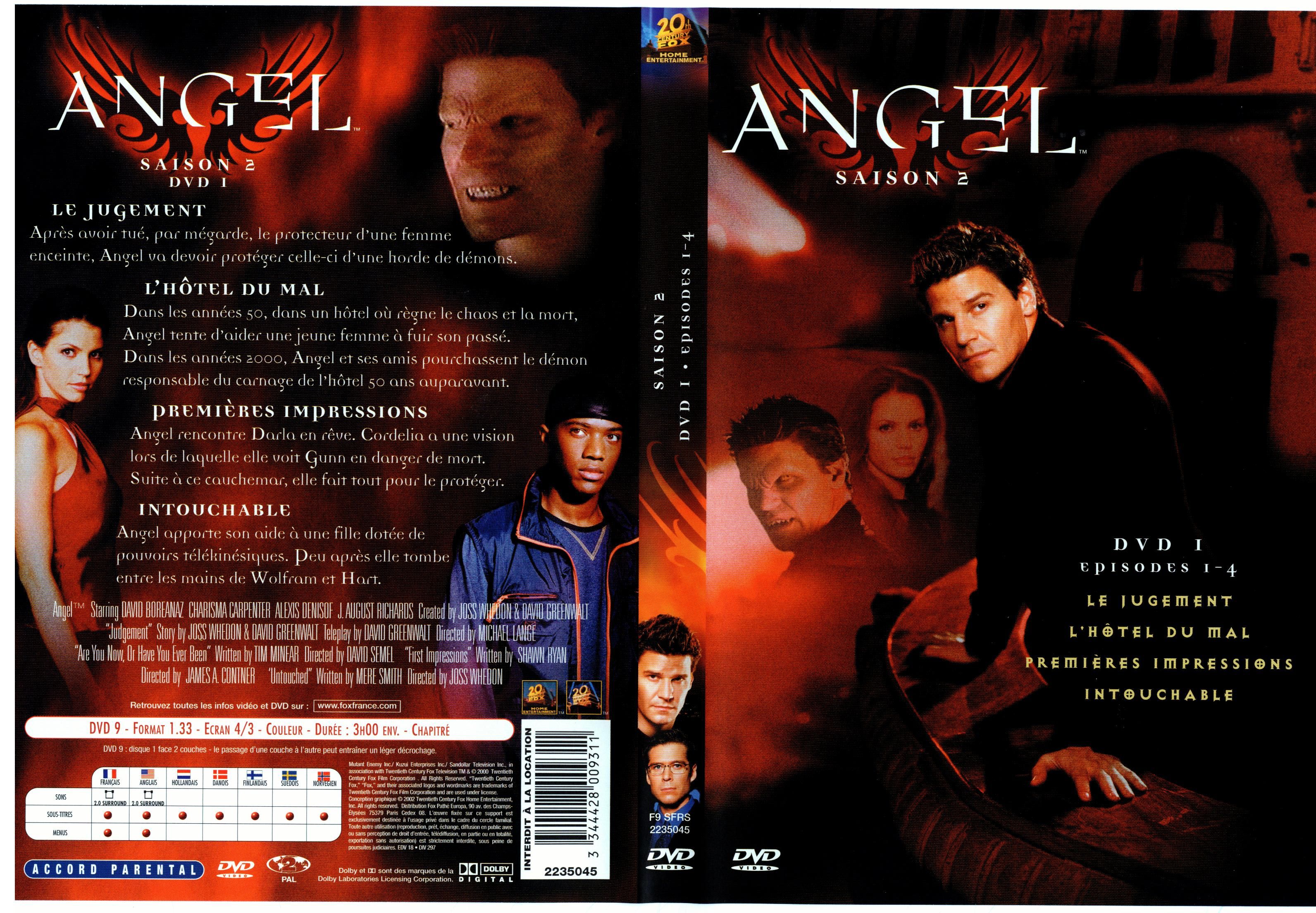 Jaquette DVD Angel Saison 2 dvd 1