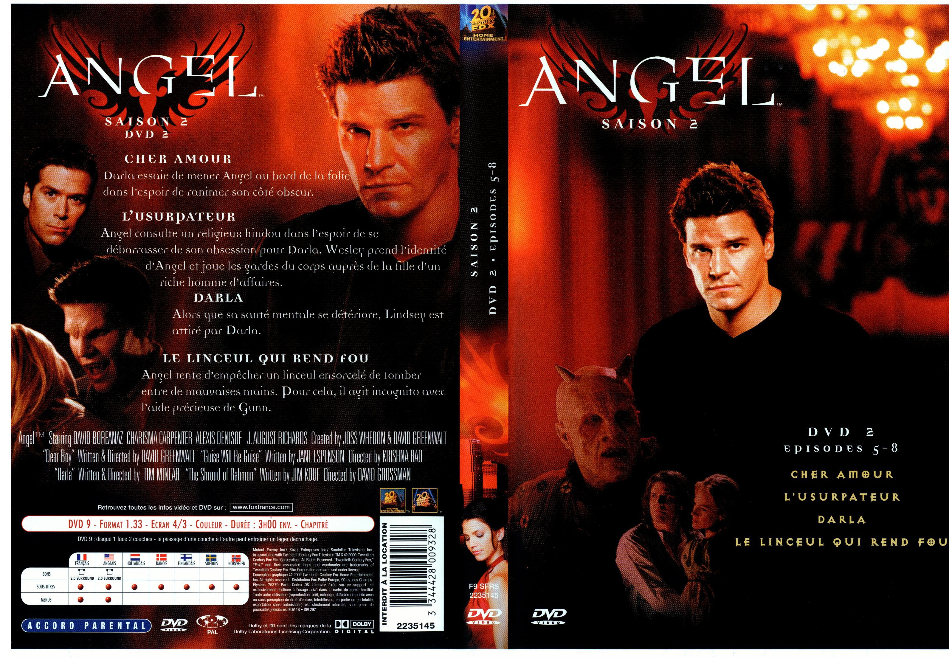 Jaquette DVD Angel Saison 2 dvd 2