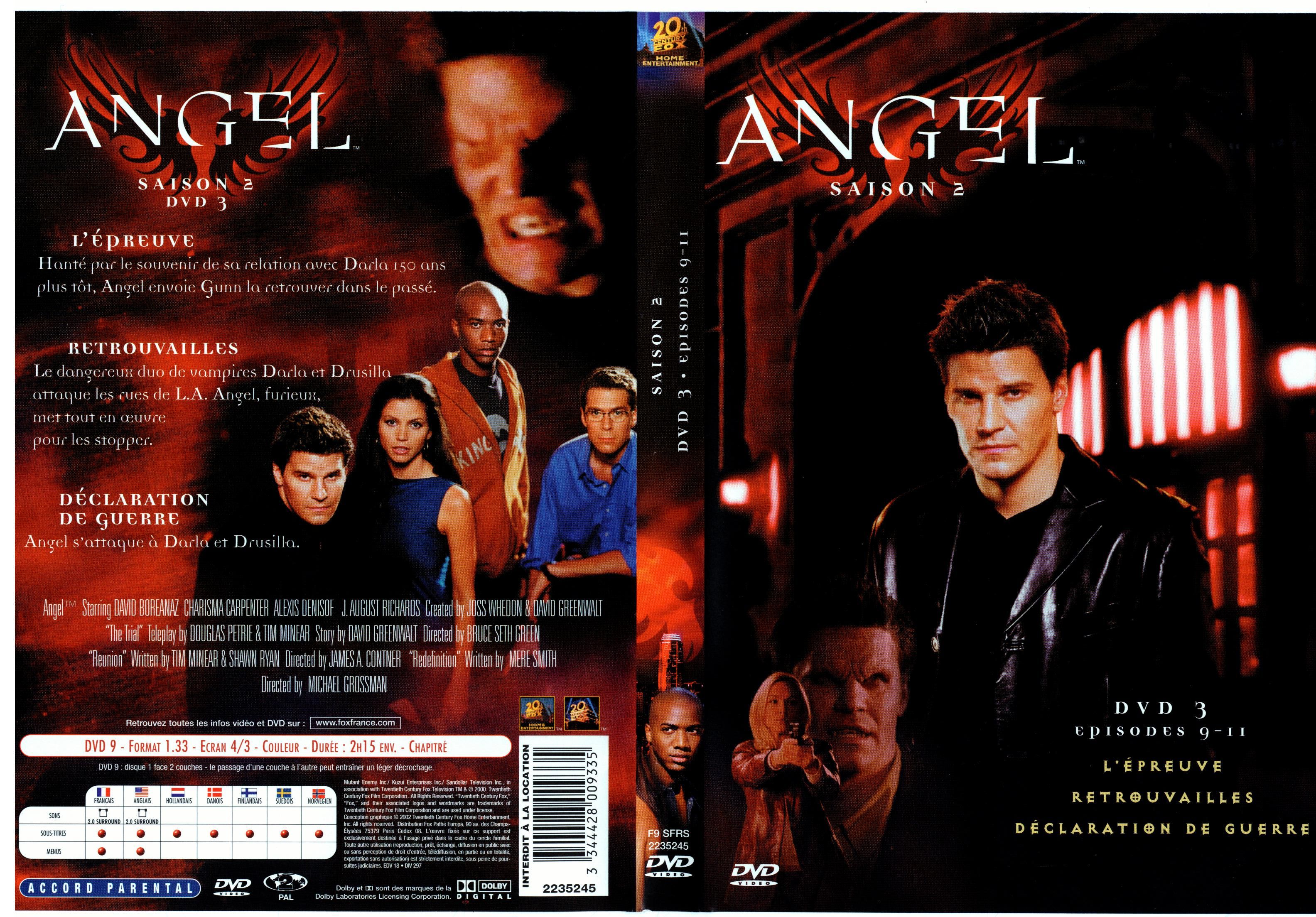 Jaquette DVD Angel Saison 2 dvd 3