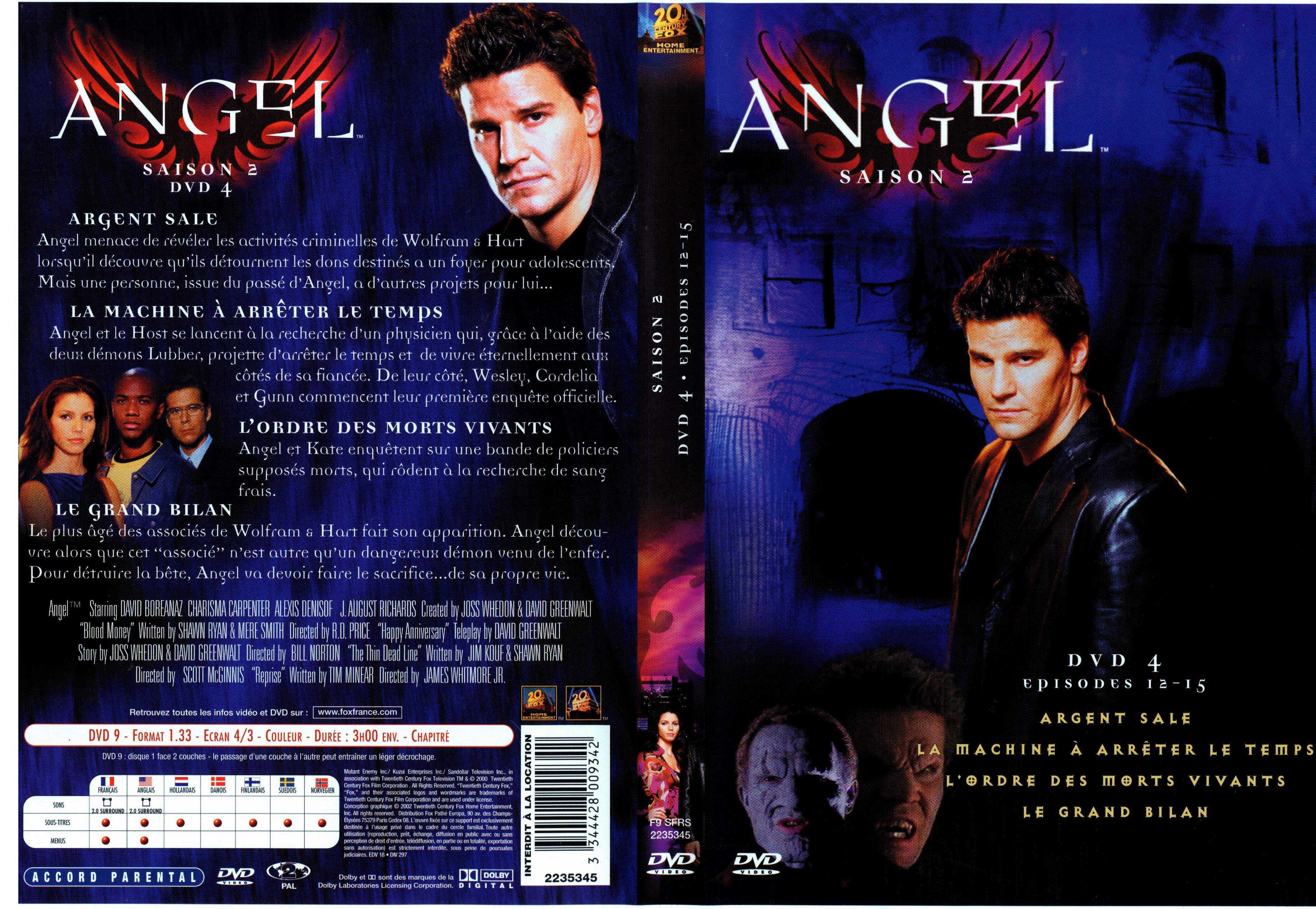 Jaquette DVD Angel Saison 2 dvd 4