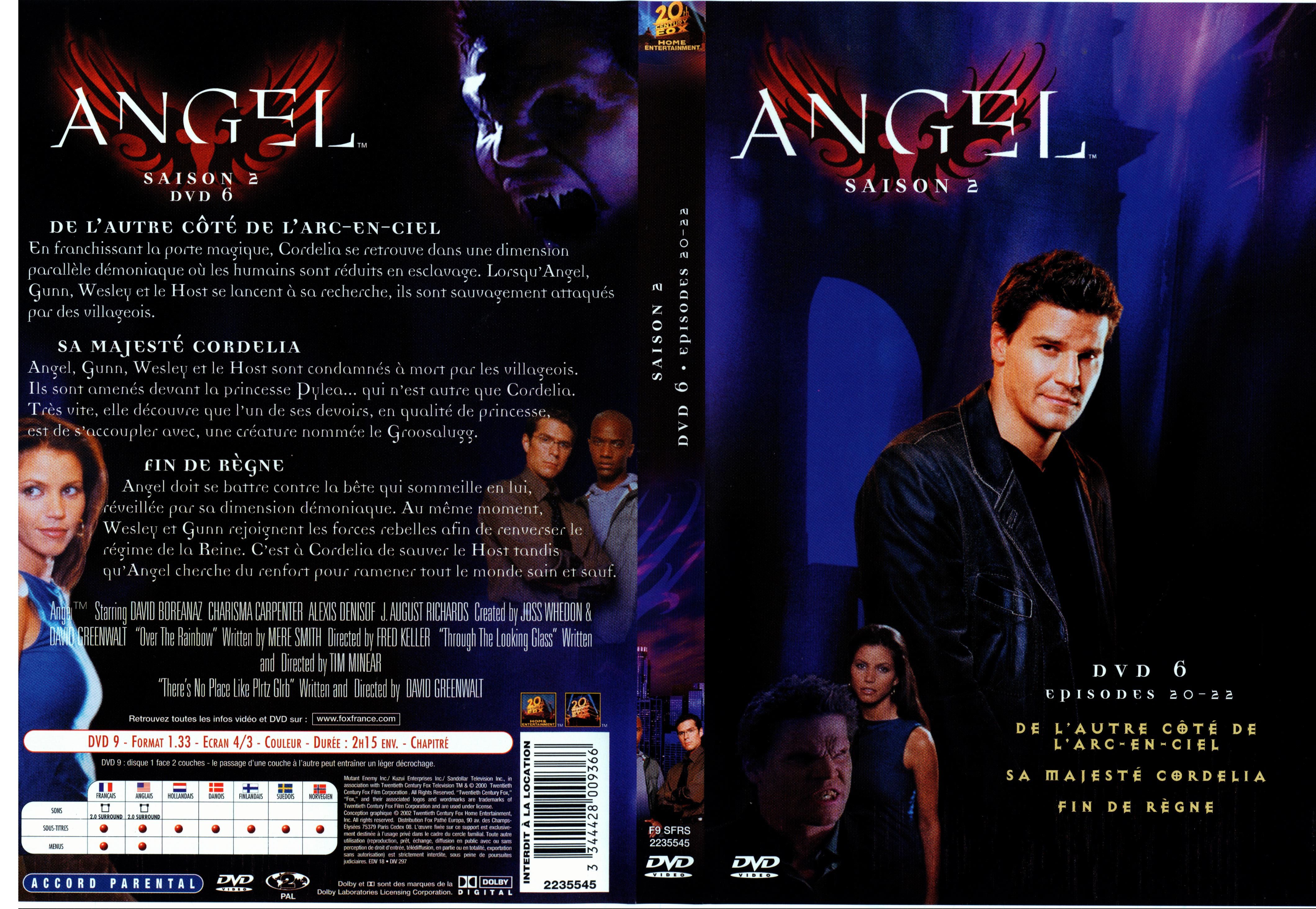 Jaquette DVD Angel Saison 2 dvd 6