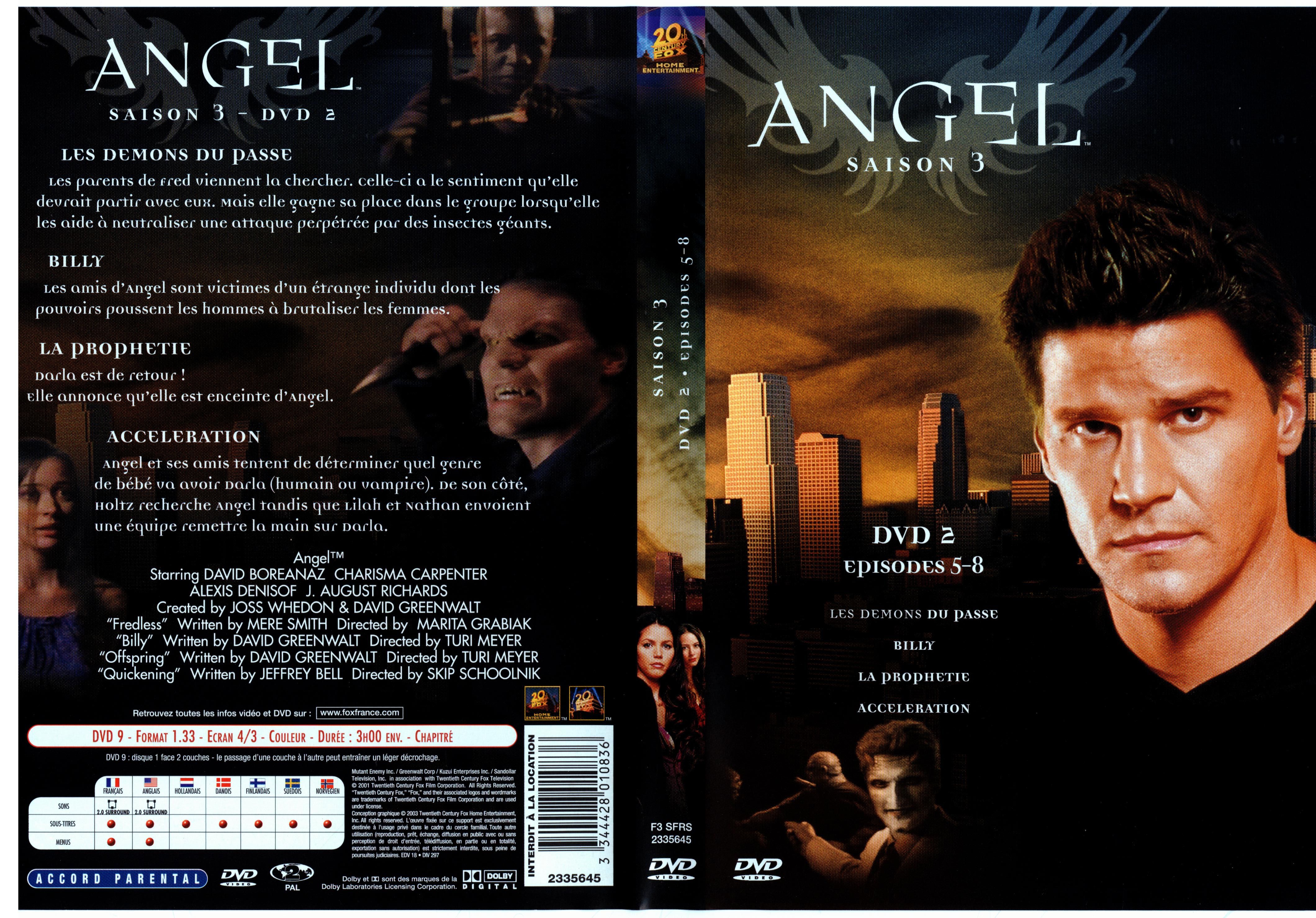 Jaquette DVD Angel Saison 3 dvd 2