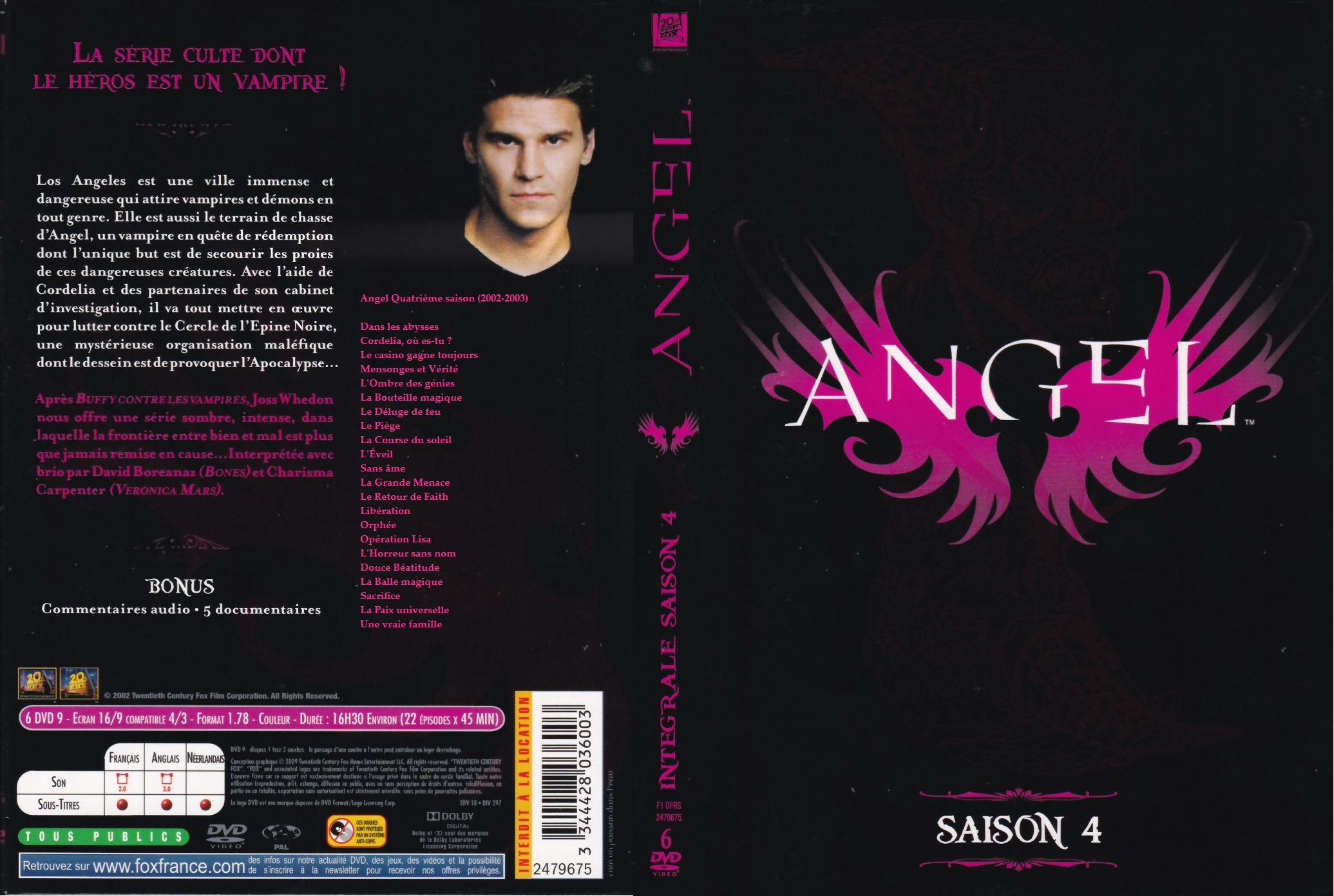 Jaquette DVD Angel Saison 4