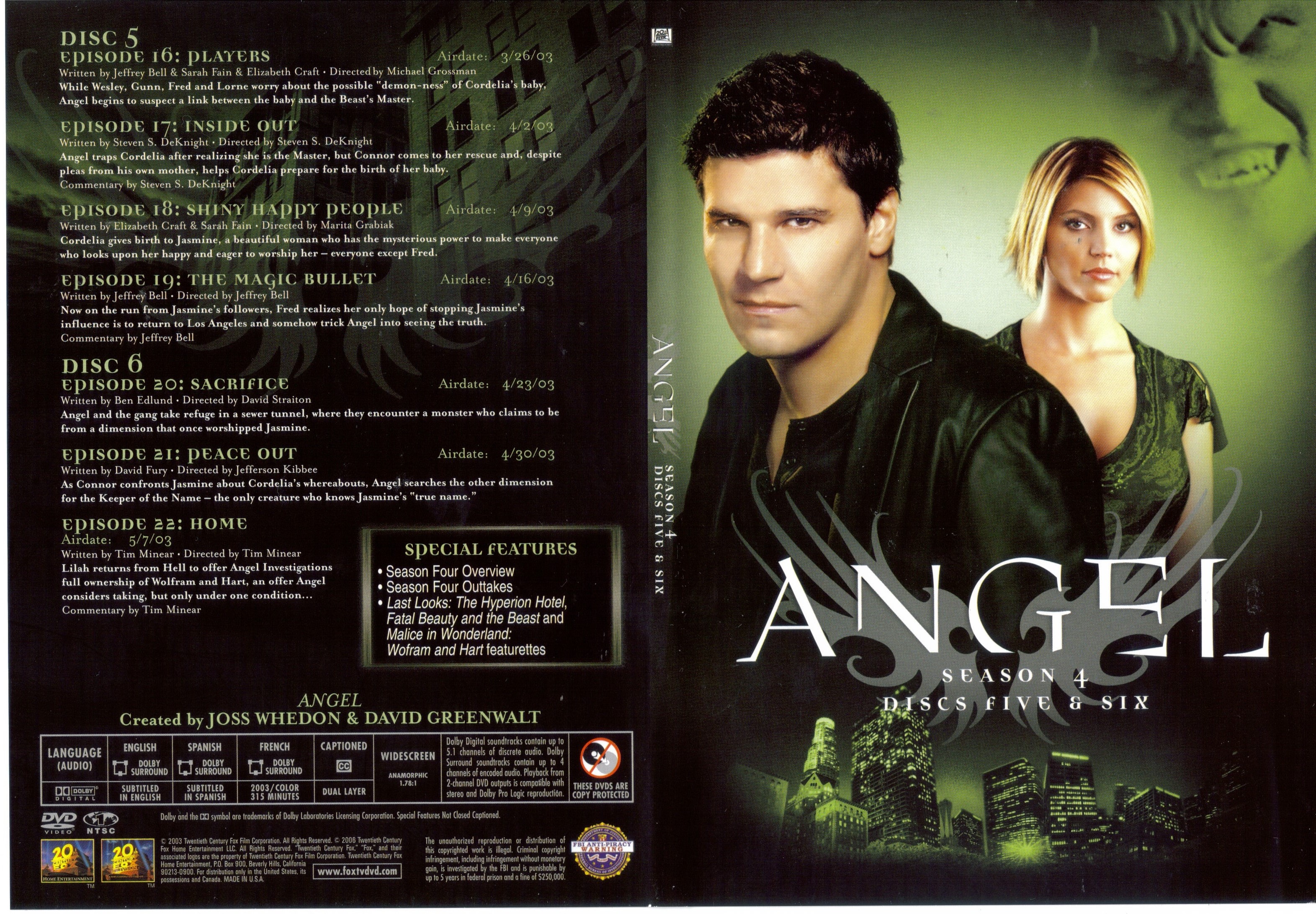 Jaquette DVD Angel Saison 4 DVD 3 (Canadienne)