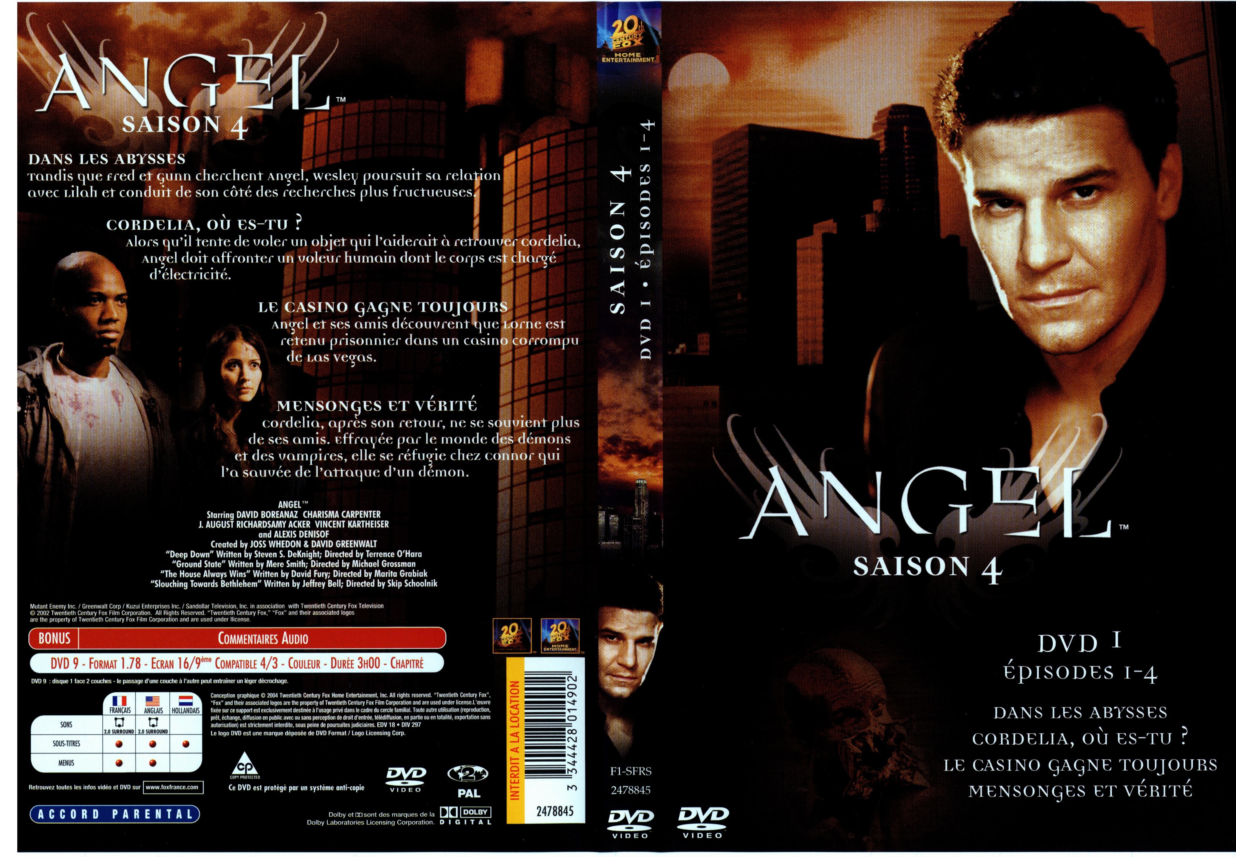 Jaquette DVD Angel Saison 4 dvd 1