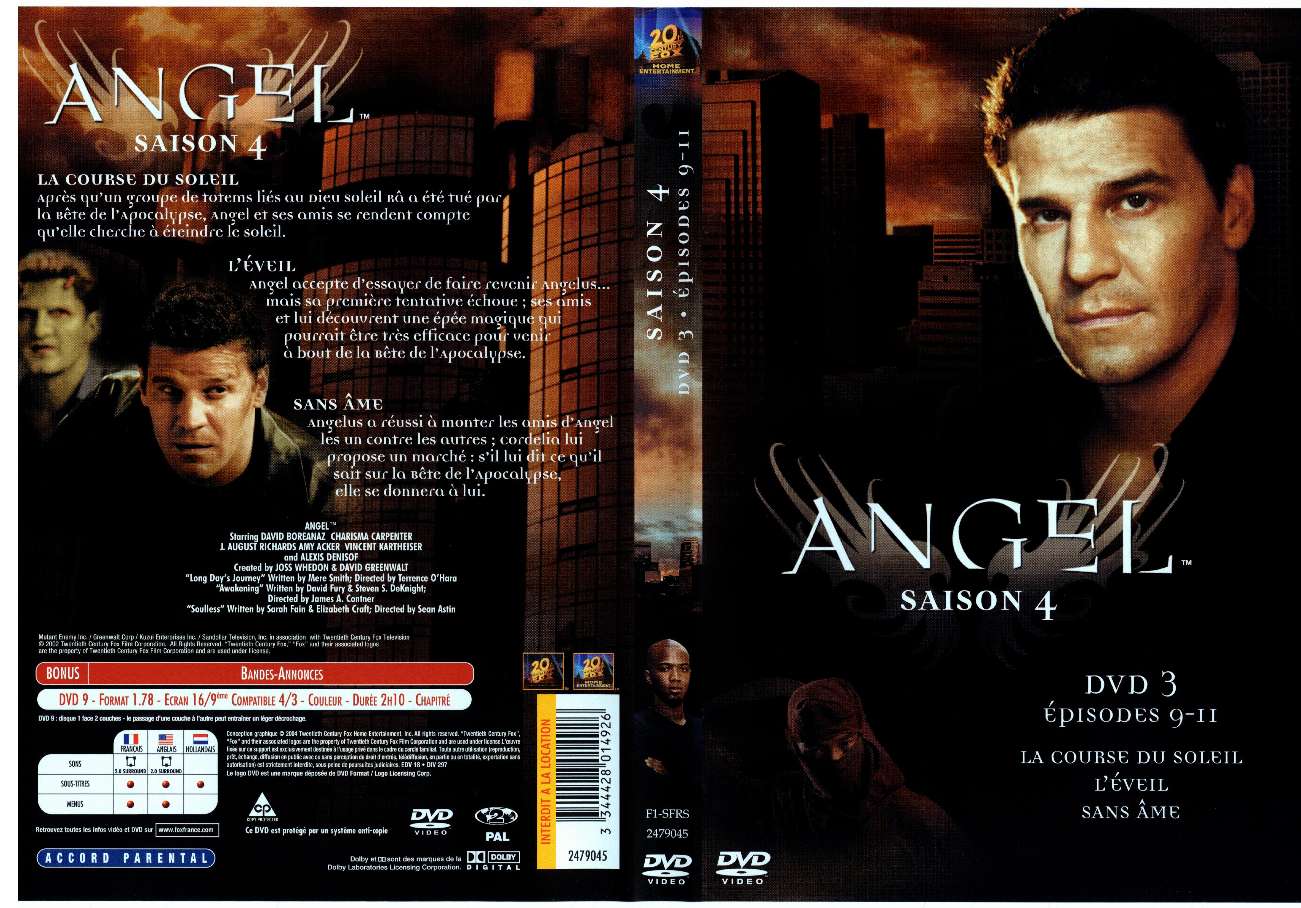 Jaquette DVD Angel Saison 4 dvd 3