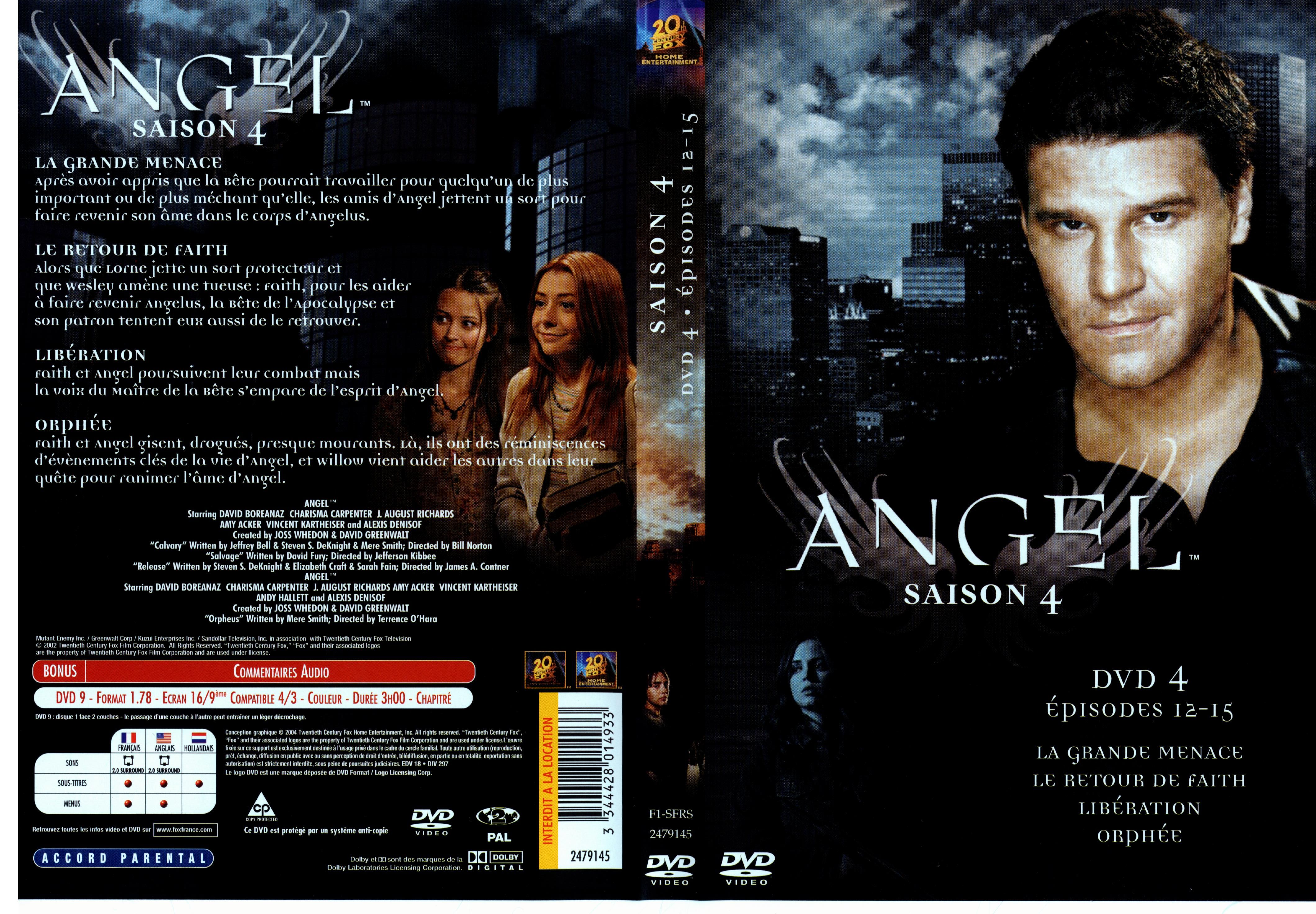 Jaquette DVD Angel Saison 4 dvd 4