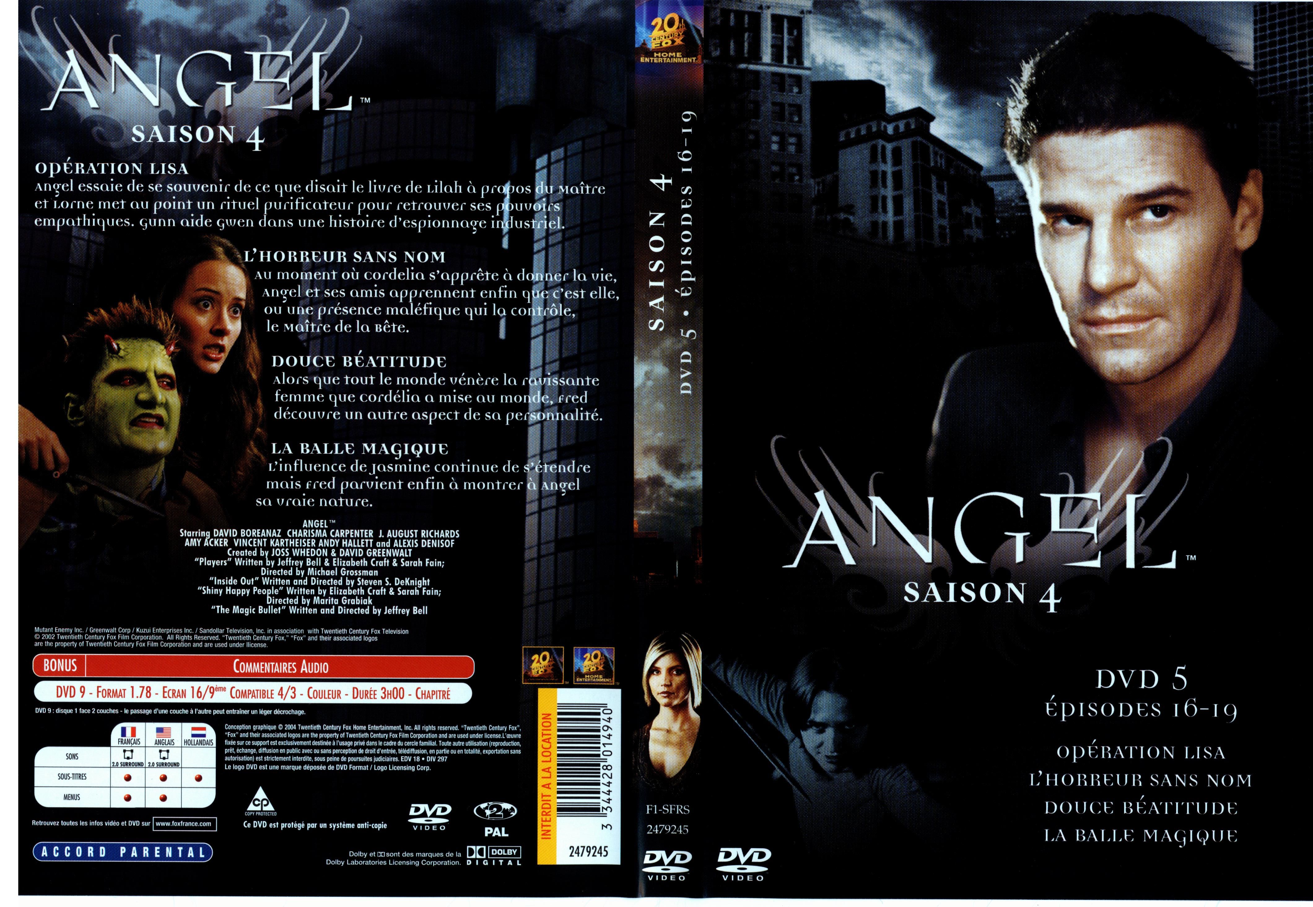 Jaquette DVD Angel Saison 4 dvd 5