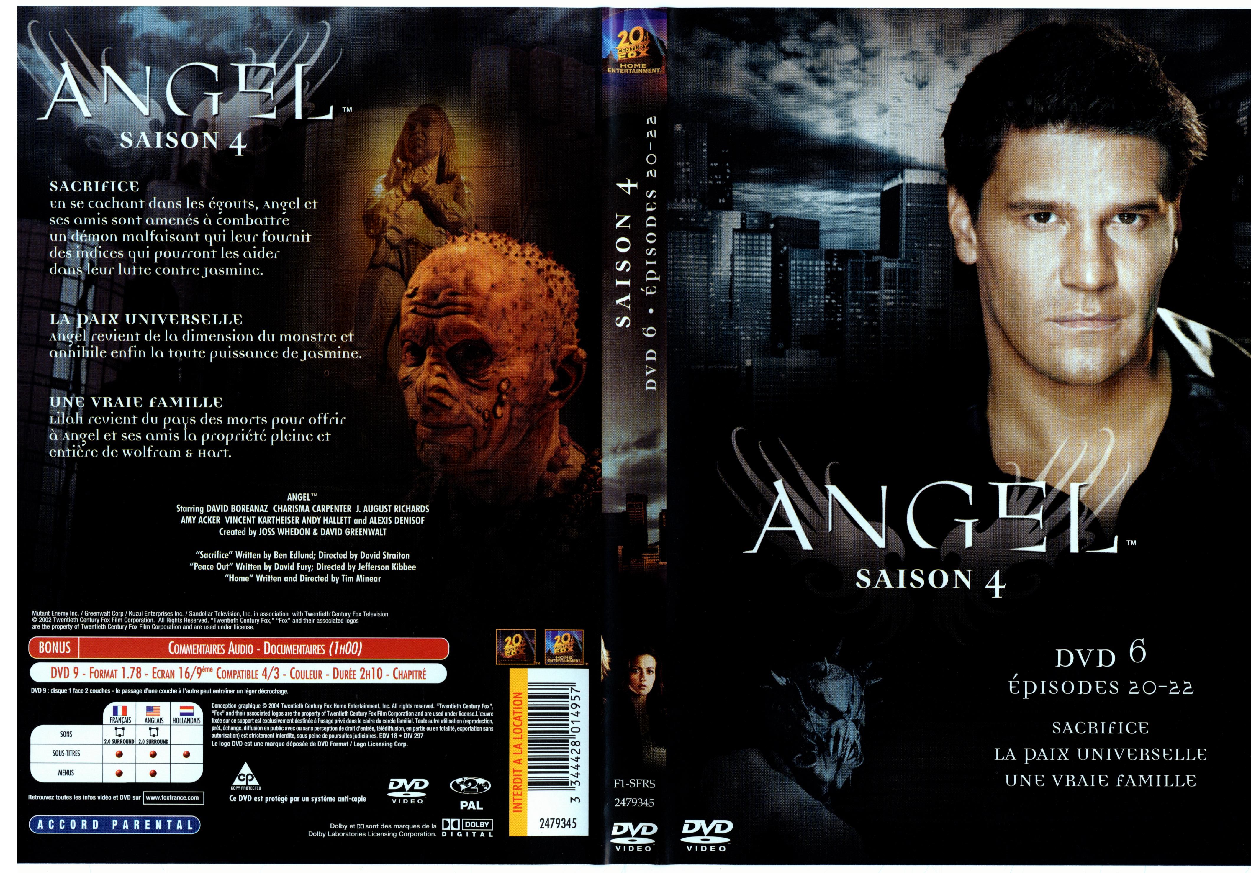 Jaquette DVD Angel Saison 4 dvd 6