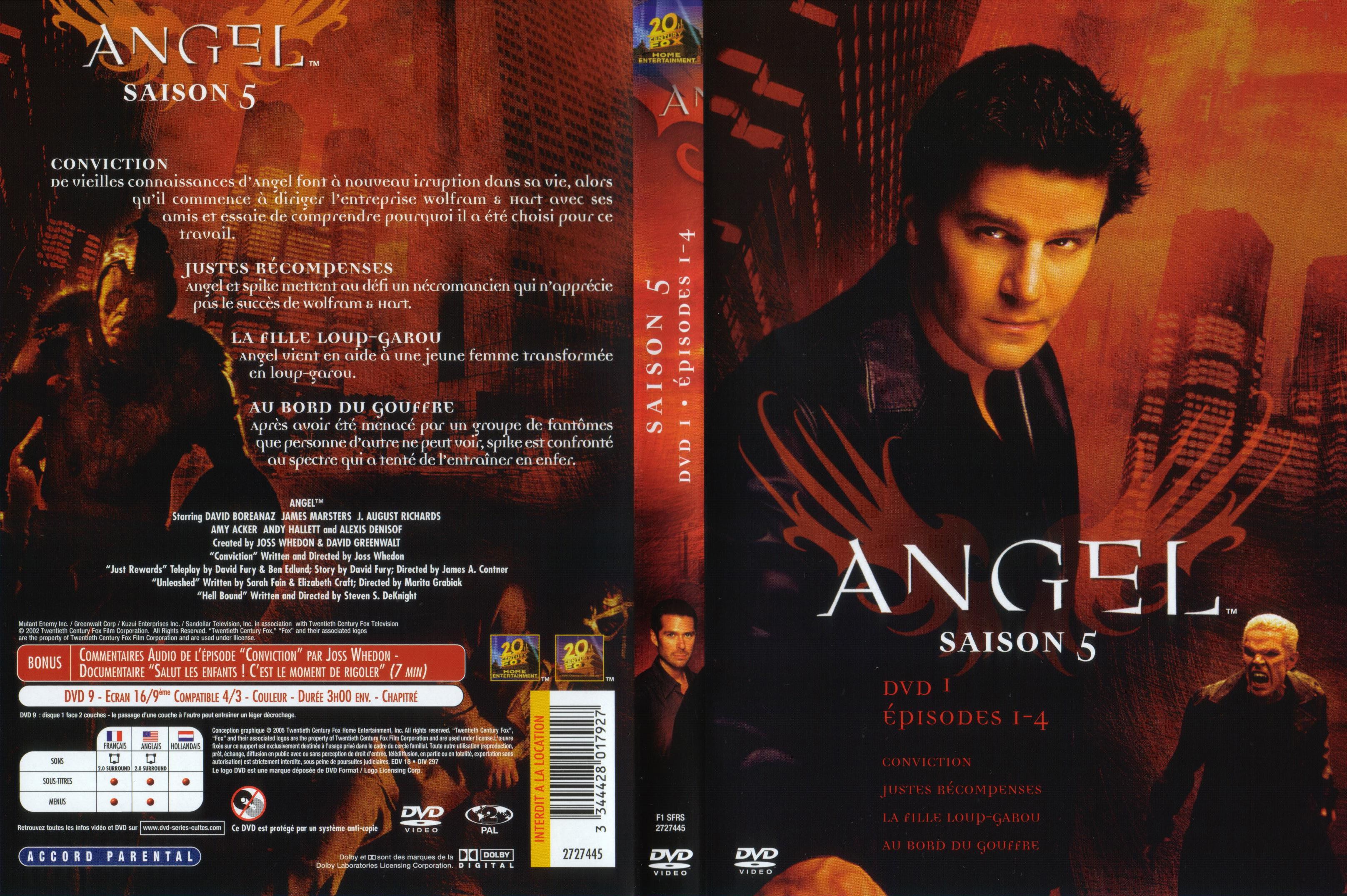 Jaquette DVD Angel Saison 5 dvd 1