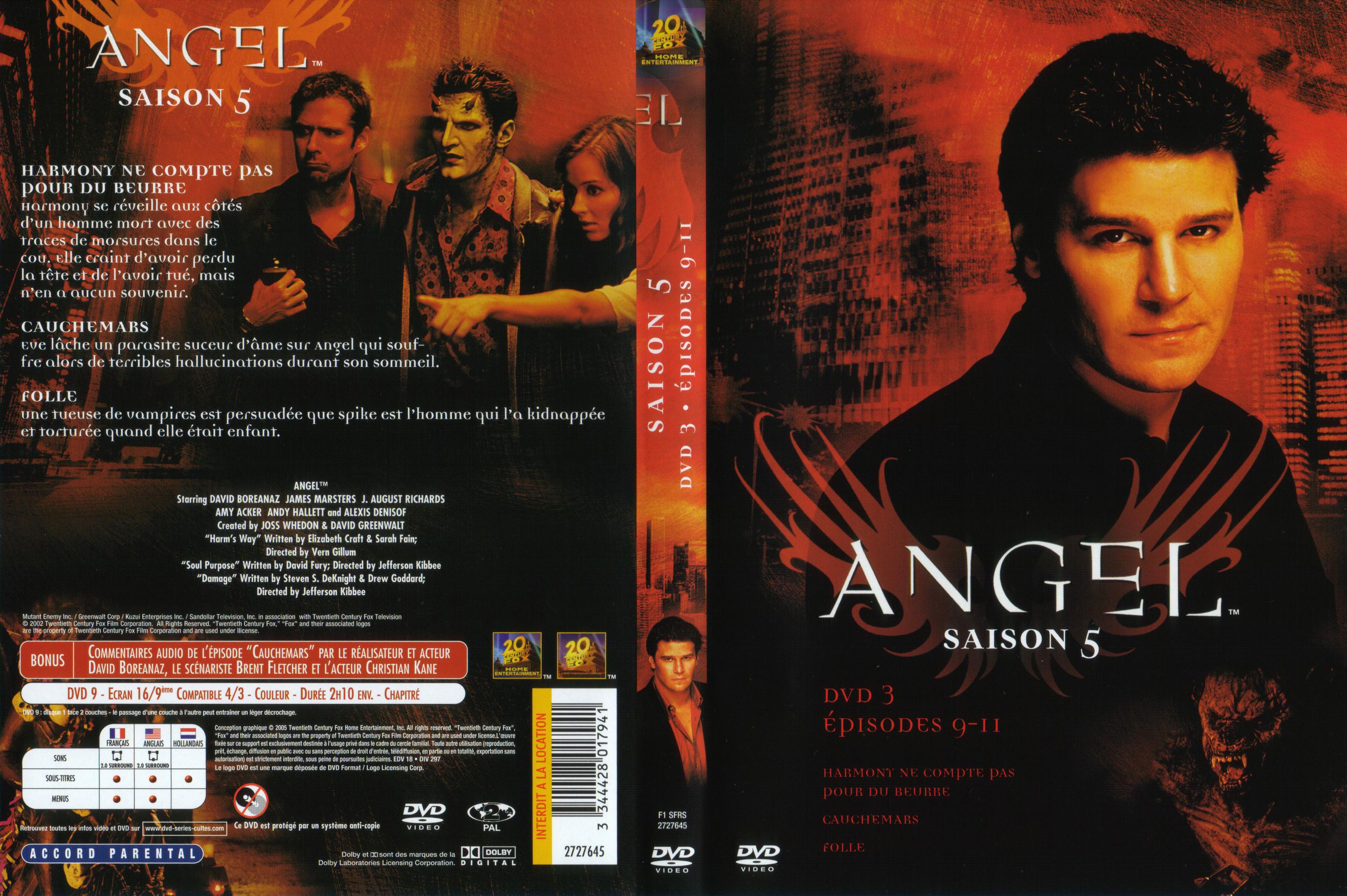 Jaquette DVD Angel Saison 5 dvd 3