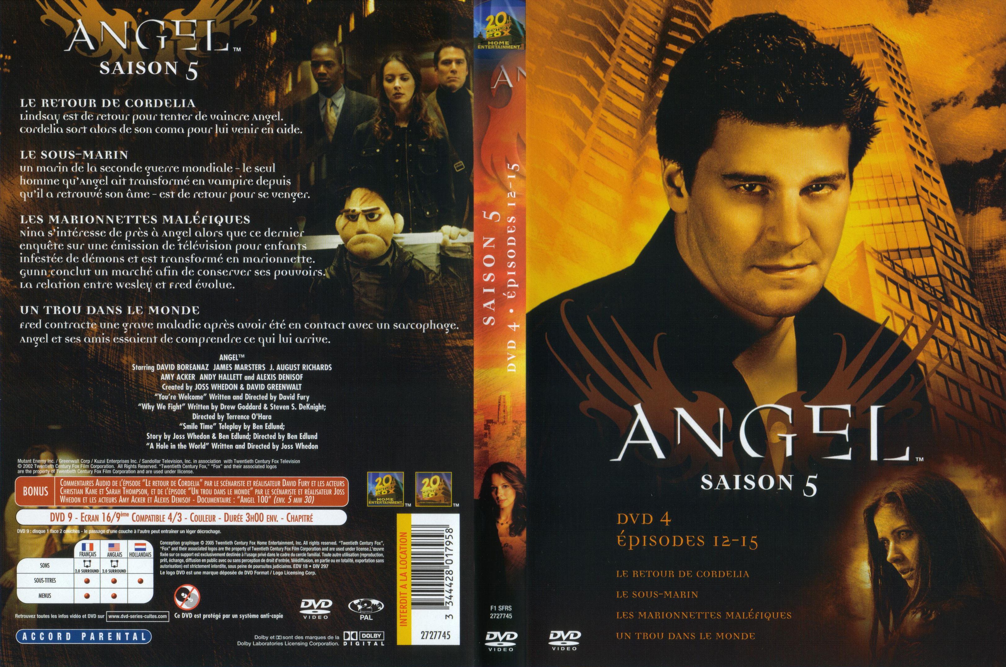 Jaquette DVD Angel Saison 5 dvd 4